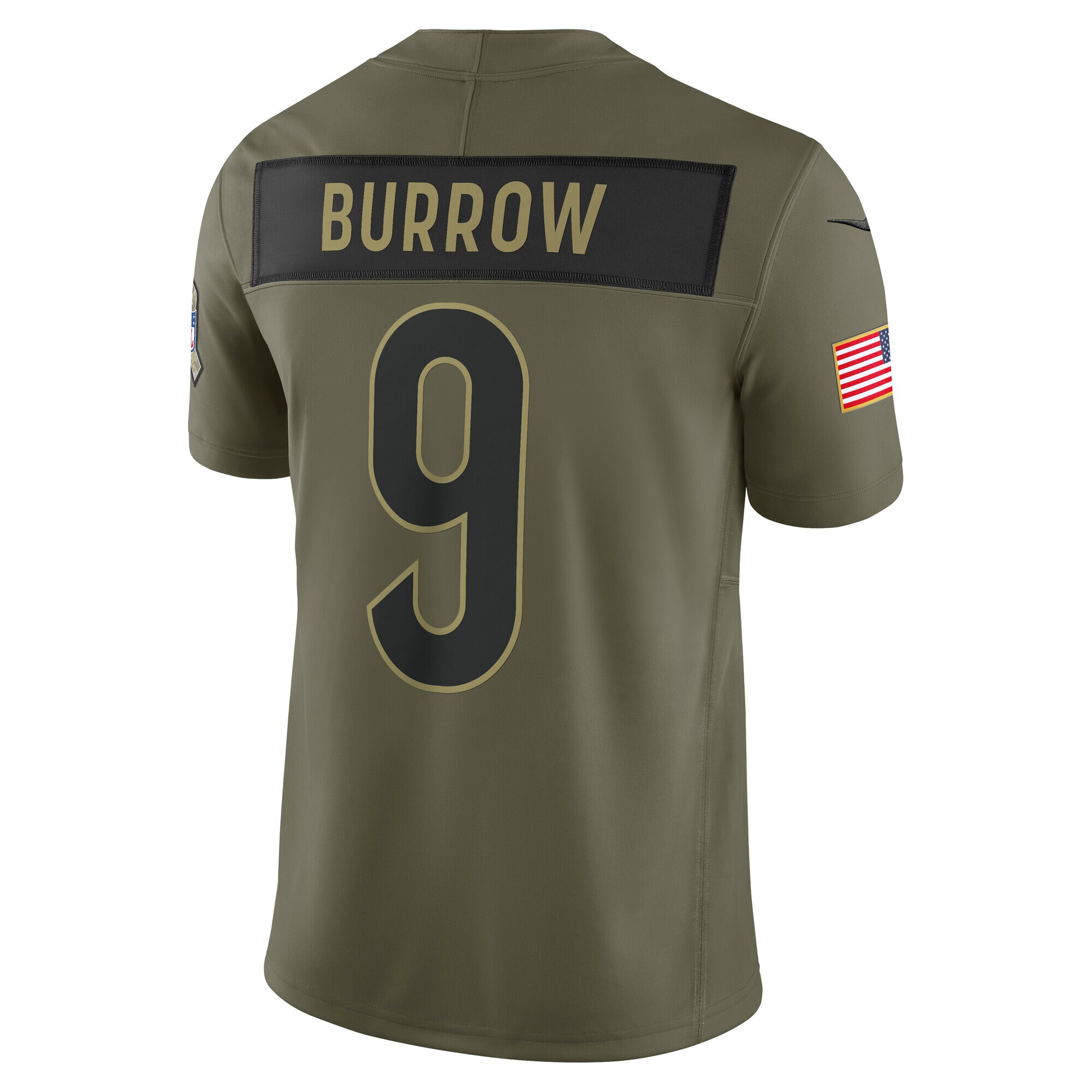 Joe Burrow Cincinnati Bengals Nike 2025 Salute to Service Limited Jersey – Olive Clowdercats