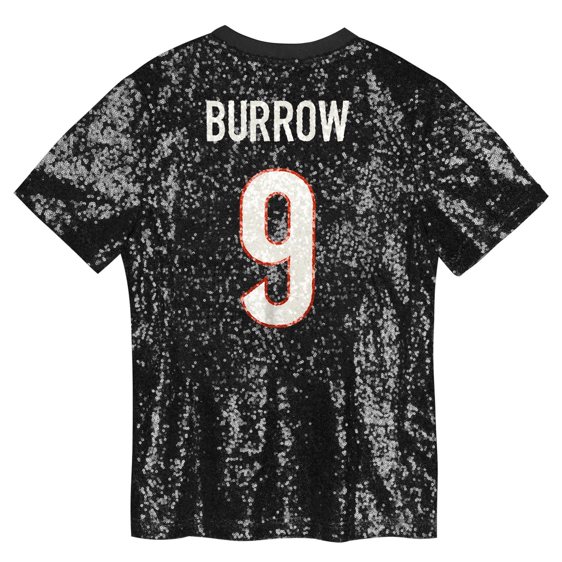 Joe Burrow Cincinnati Bengals Women’s Player Name & Number V-Neck Fashion Jersey – Black Clowdercats