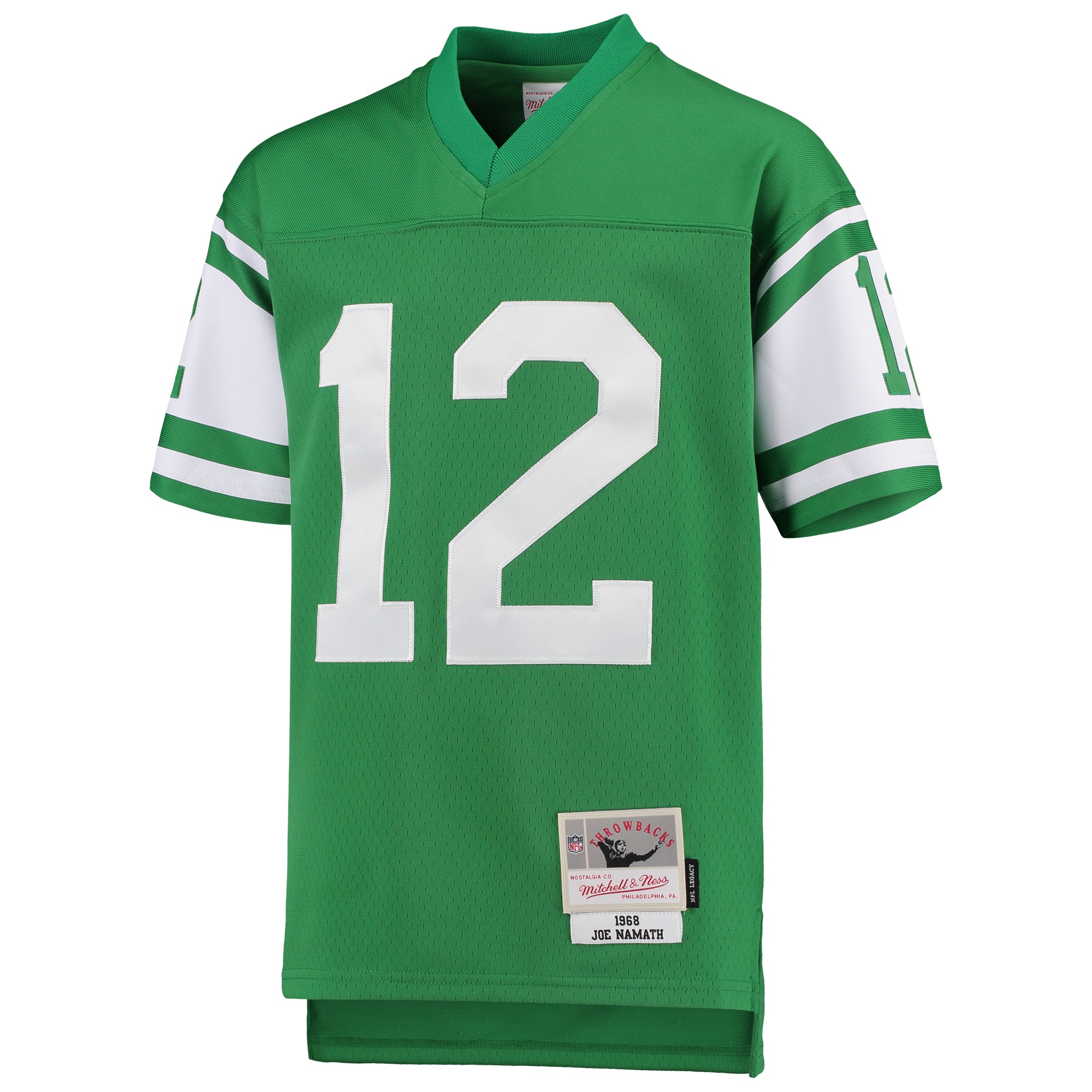 Joe Namath New York Jets Mitchell & Ness Youth 1968 Legacy Retired Player Jersey – Green Clowdercats