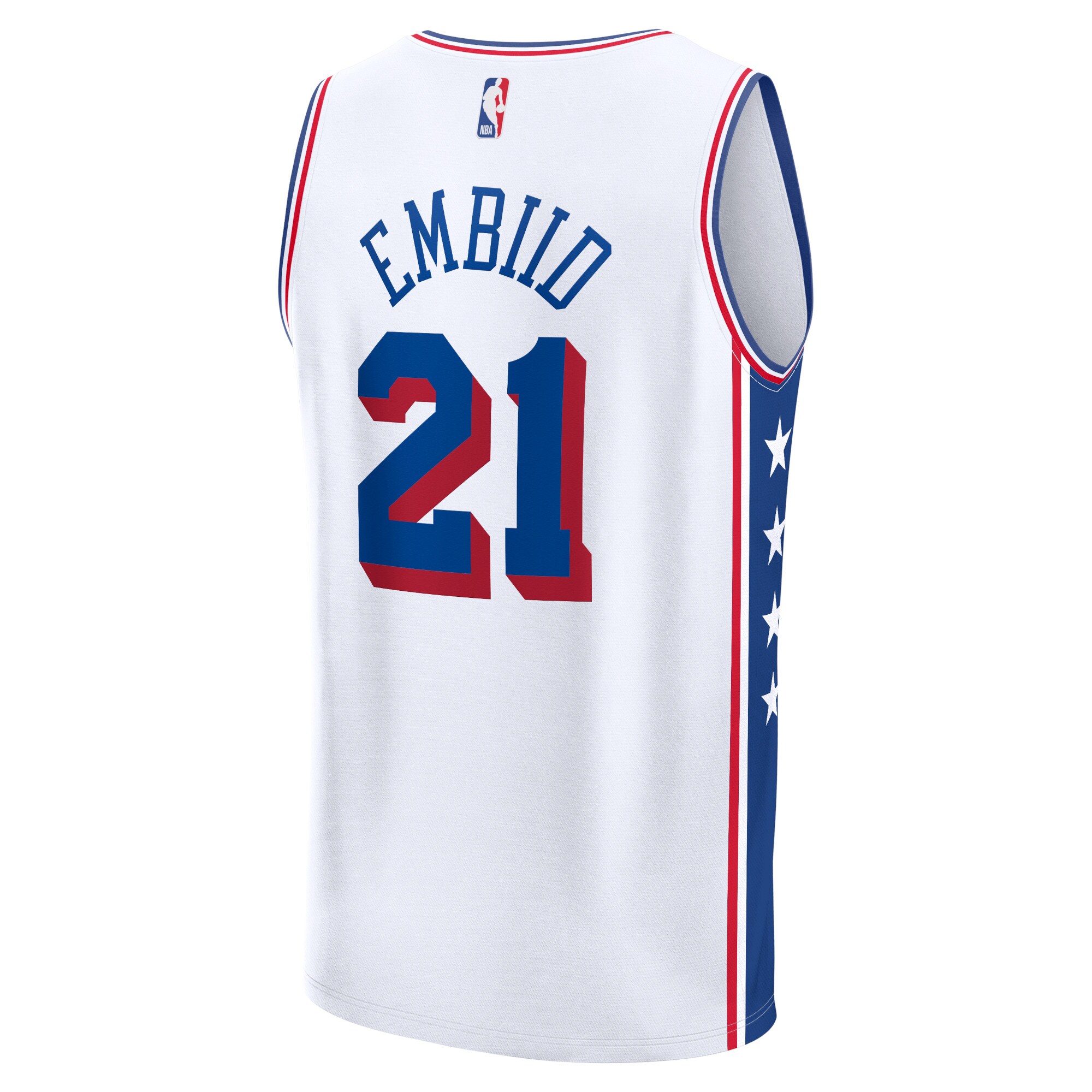 Joel Embiid Philadelphia 76ers Fanatics Fast Break Replica Jersey – Association Edition – White Clowdercats