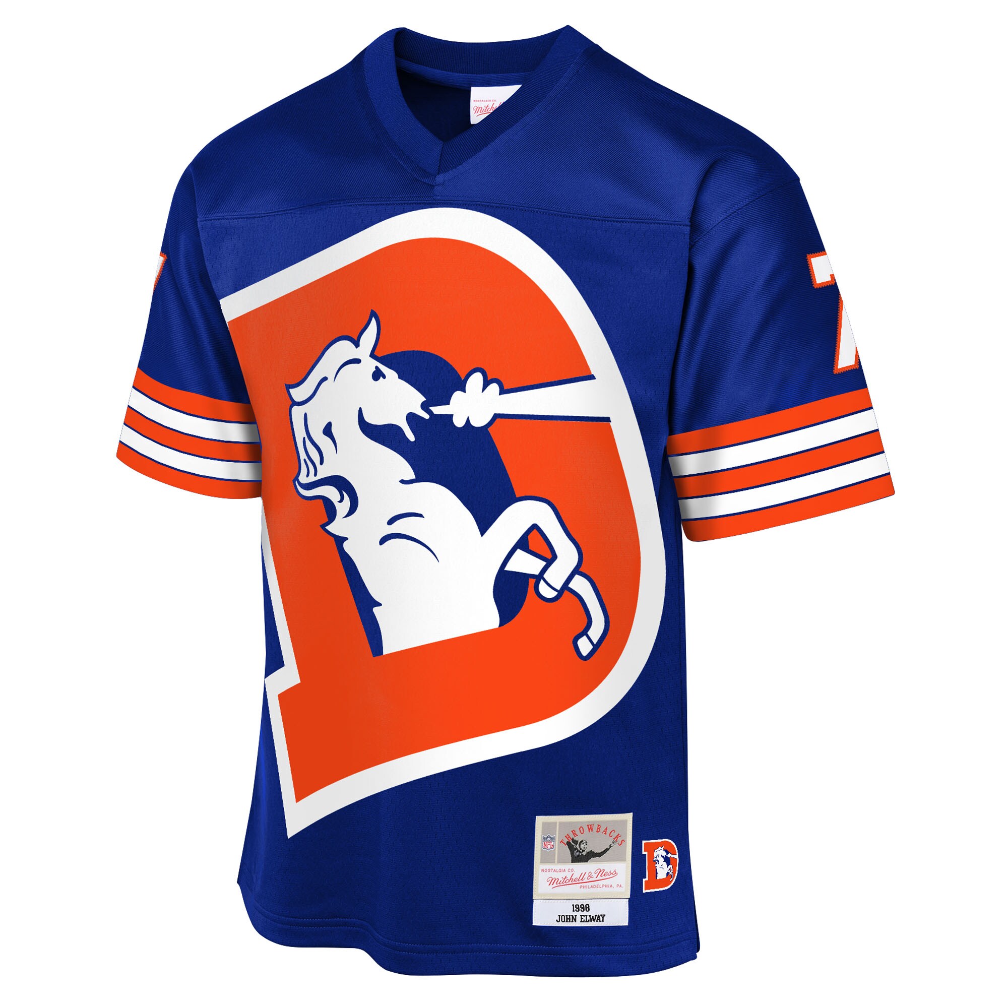 John Elway Denver Broncos Mitchell & Ness Youth 1998 Throwback Fashion Jersey – Royal Clowdercats