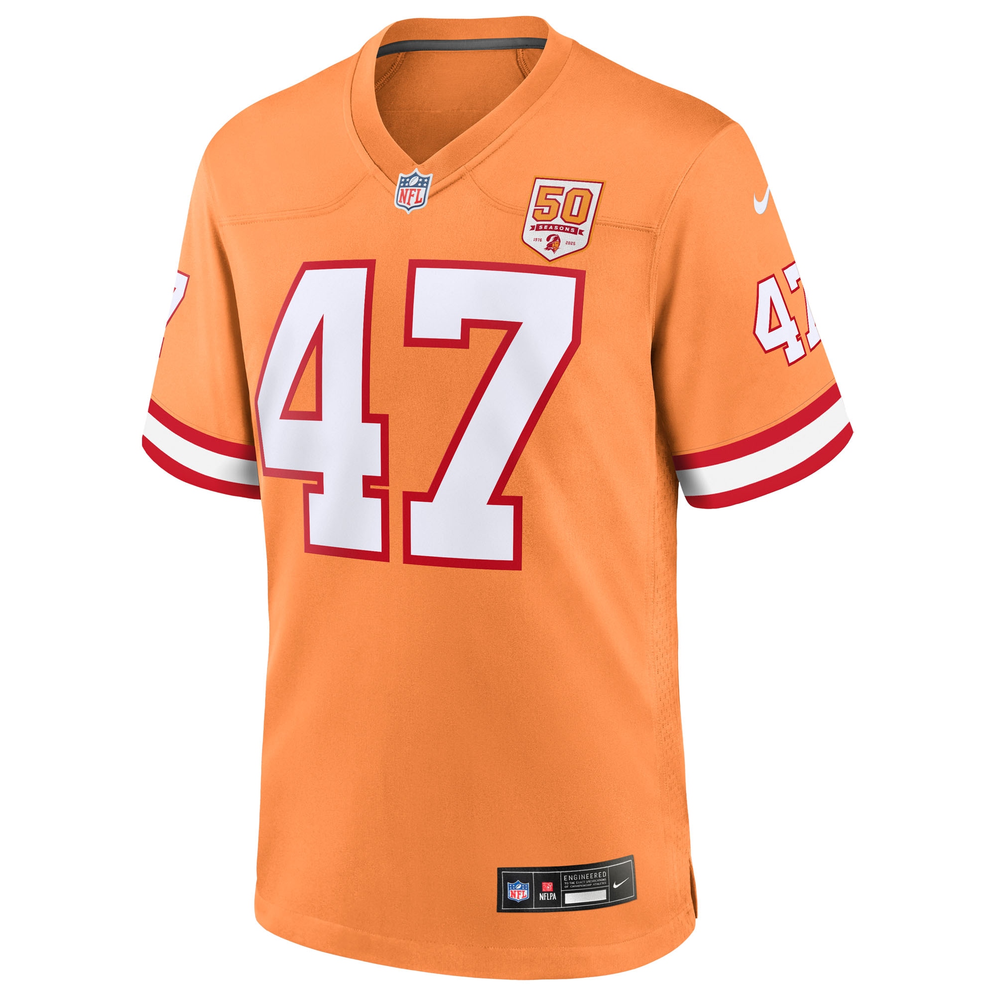 John Lynch Tampa Bay Buccaneers Nike 50th Season Game Jersey – Creamsicle Clowdercats