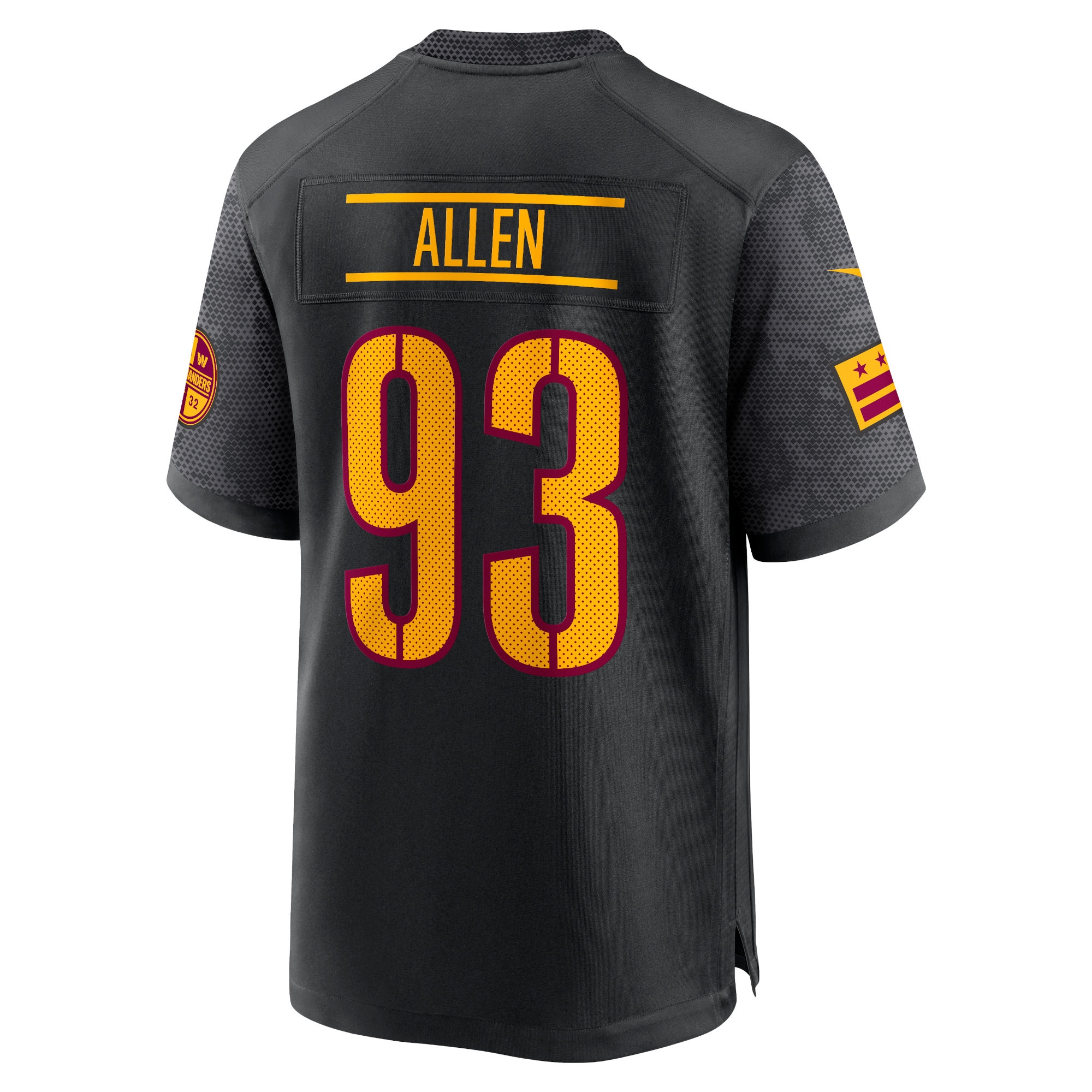 Jonathan Allen Washington Commanders Nike Youth Game Jersey – Black Clowdercats