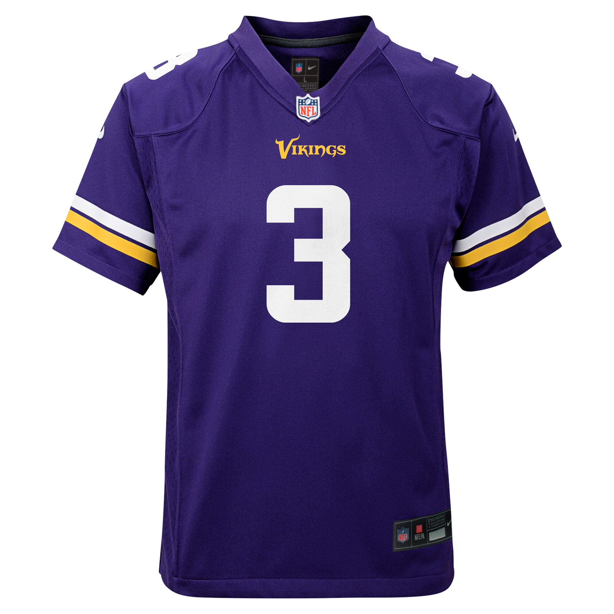 Jordan Addison Minnesota Vikings Nike Youth Game Jersey – Purple Clowdercats