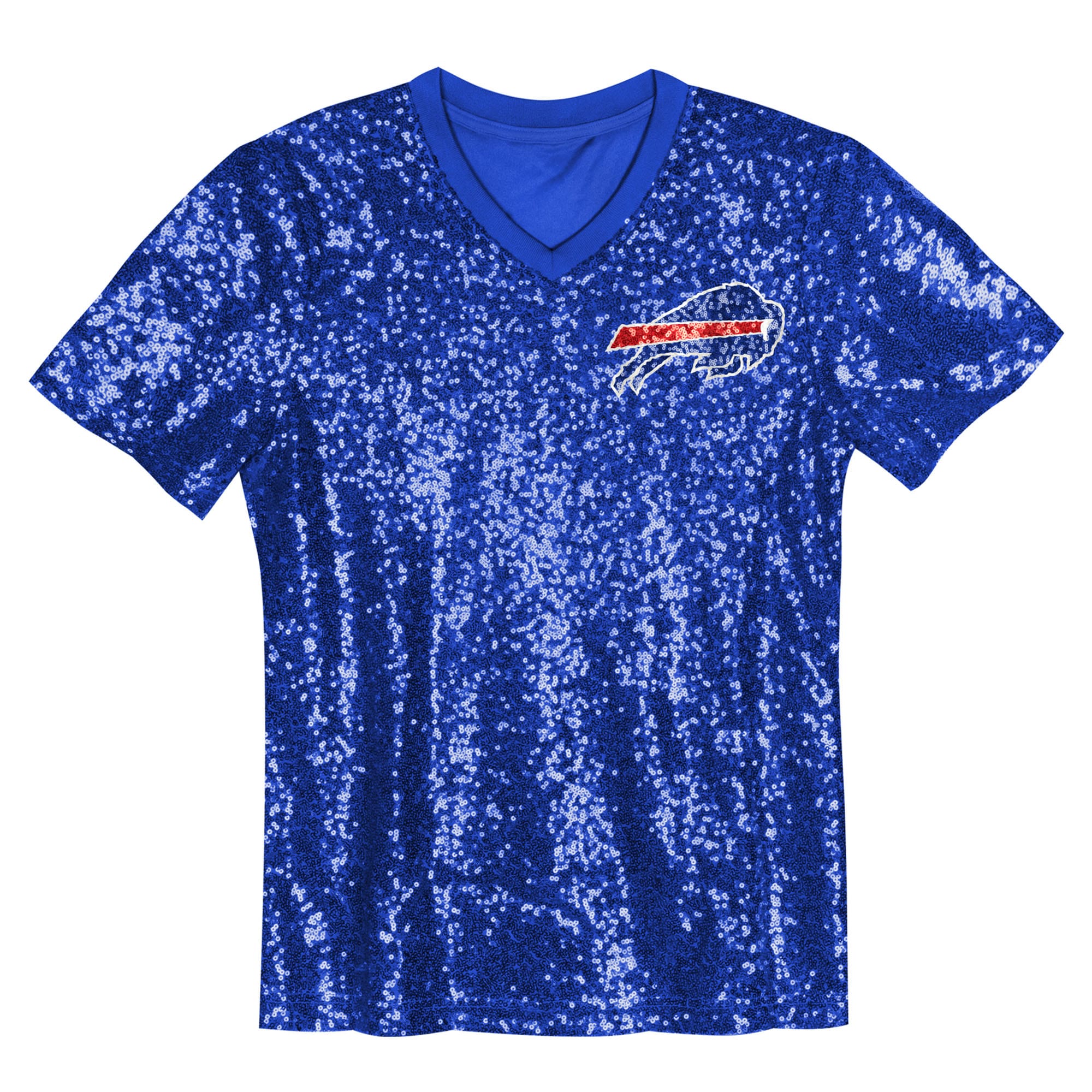 Josh Allen Buffalo Bills Girls Youth Sequin V-Neck Fashion Jersey – Royal Clowdercats