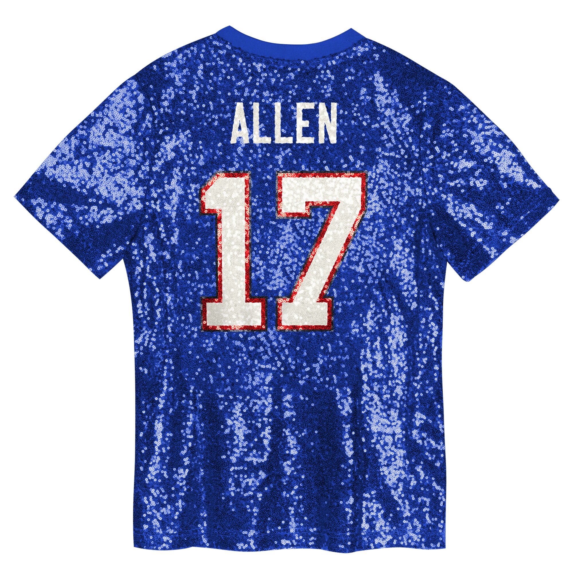 Josh Allen Buffalo Bills Girls Youth Sequin V-Neck Fashion Jersey – Royal Clowdercats