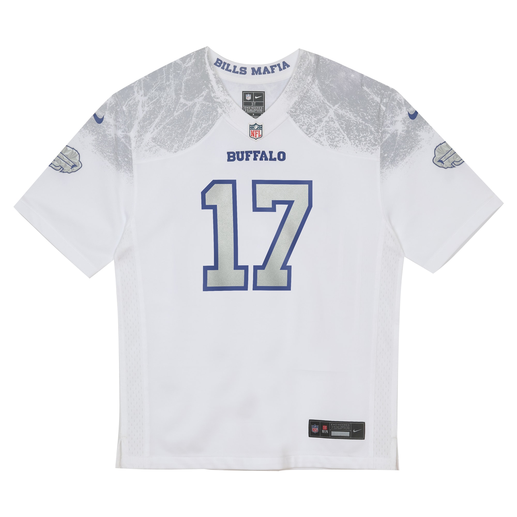 Josh Allen Buffalo Bills Nike Preschool 2025 Rivalries Collection Game Jersey – White Clowdercats
