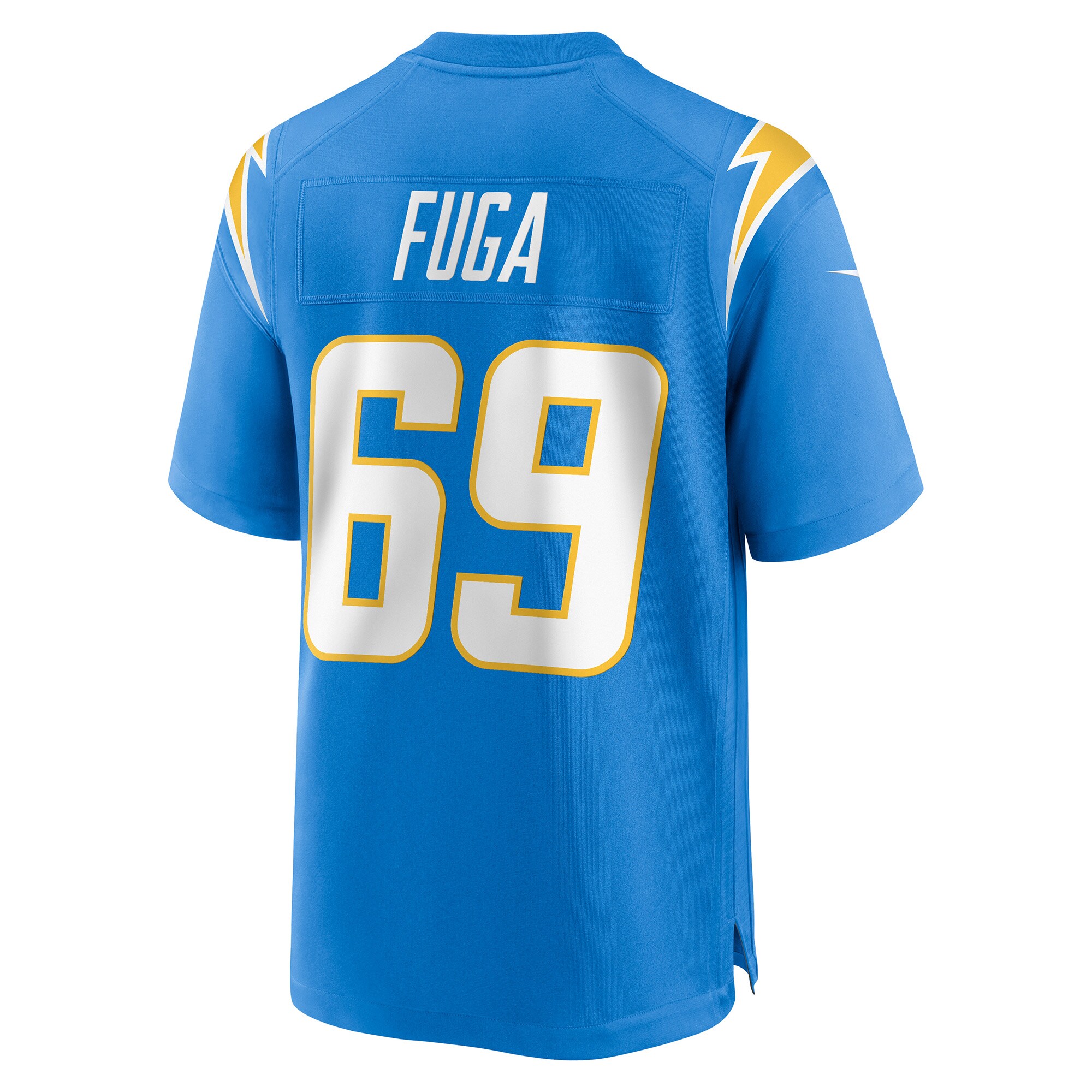 Josh Fuga Los Angeles Chargers Nike Team Game Jersey – Powder Blue Clowdercats