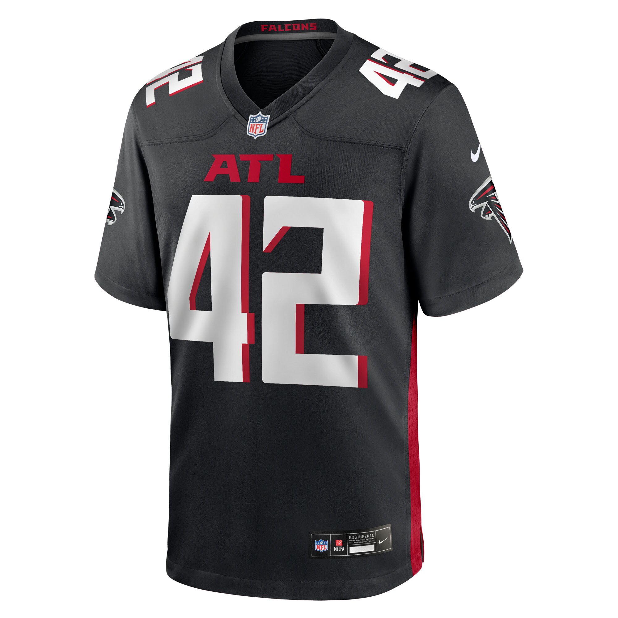Josh Woods Atlanta Falcons Nike Team Game Jersey – Black Clowdercats