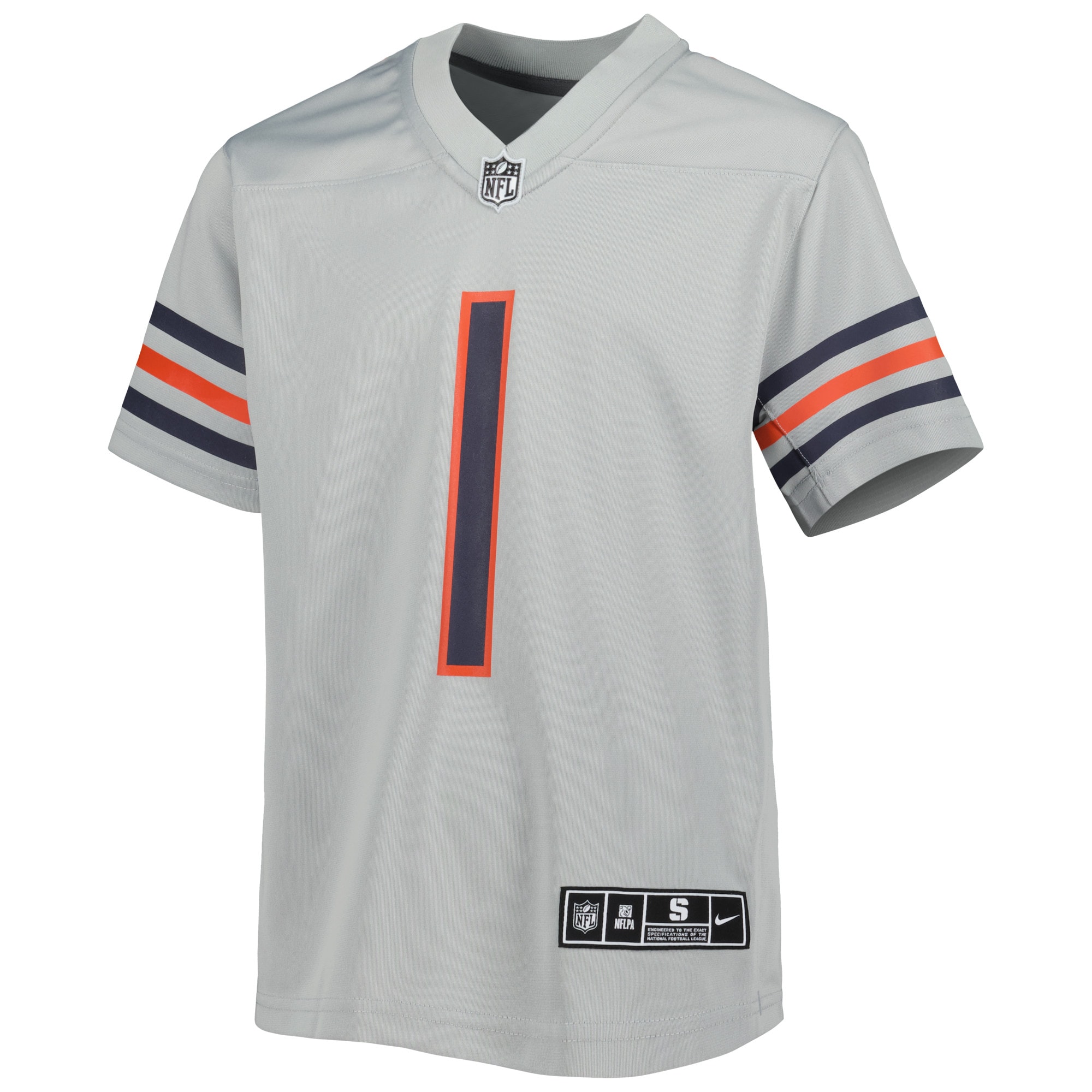 Justin Fields Chicago Bears Nike Youth Inverted Game Jersey – Gray Clowdercats