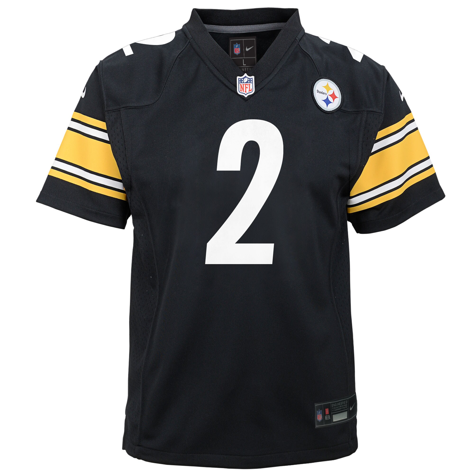 Justin Fields Pittsburgh Steelers Nike Youth Team Game Jersey – Black Clowdercats