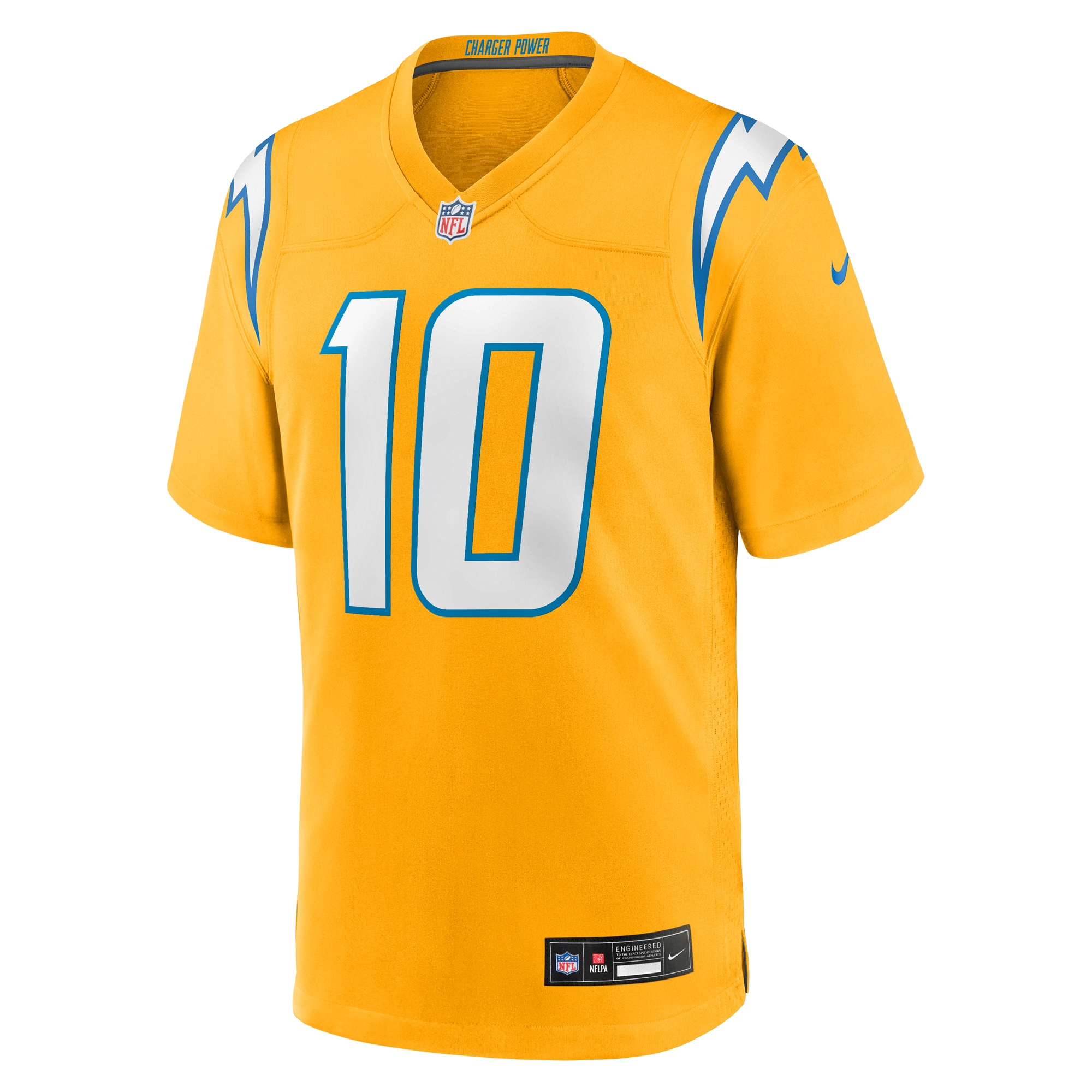 Justin Herbert Los Angeles Chargers Nike Youth Alternate Charger Power Game Player Jersey – Gold Clowdercats