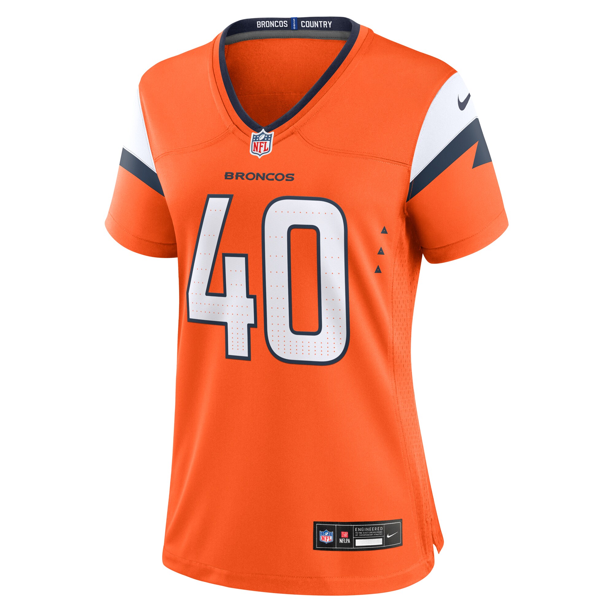 Justin Strnad Denver Broncos Nike Women’s Team Game Jersey – Orange Clowdercats