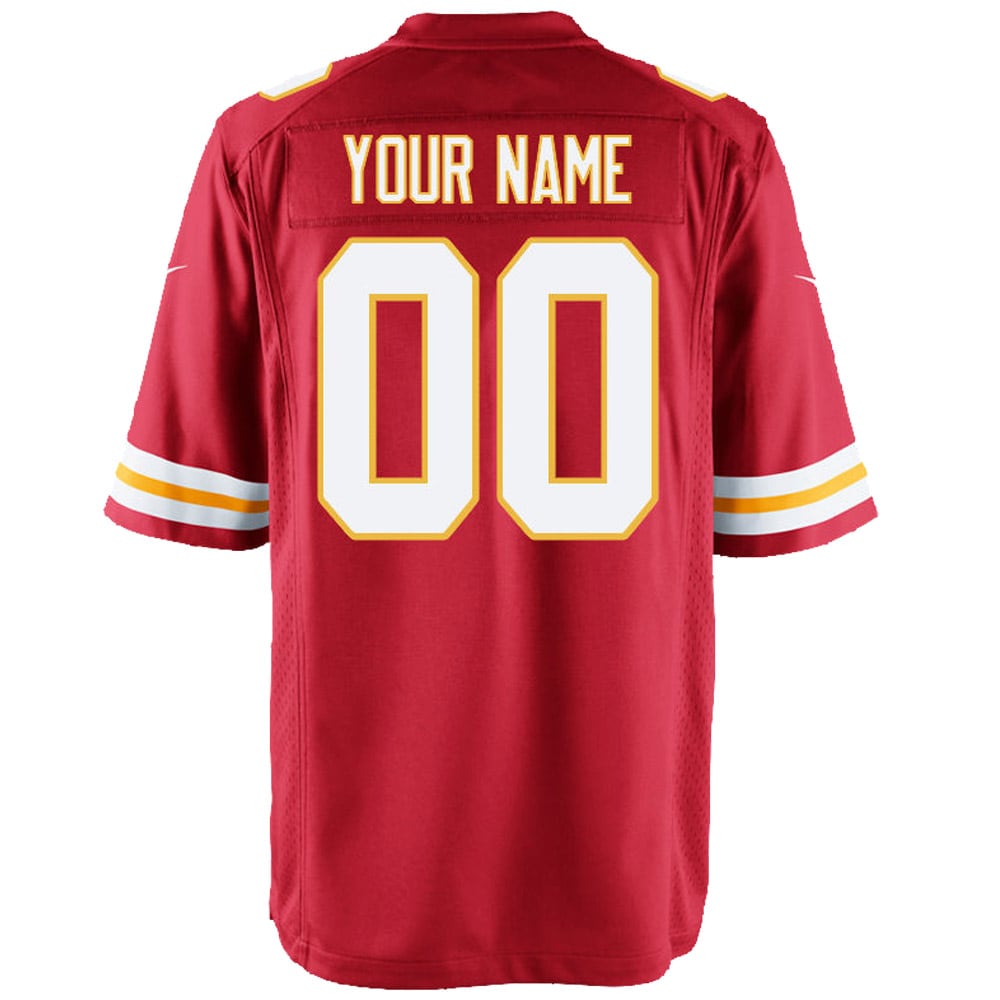 Kansas City Chiefs Nike Youth Custom Game Jersey – Red Clowdercats