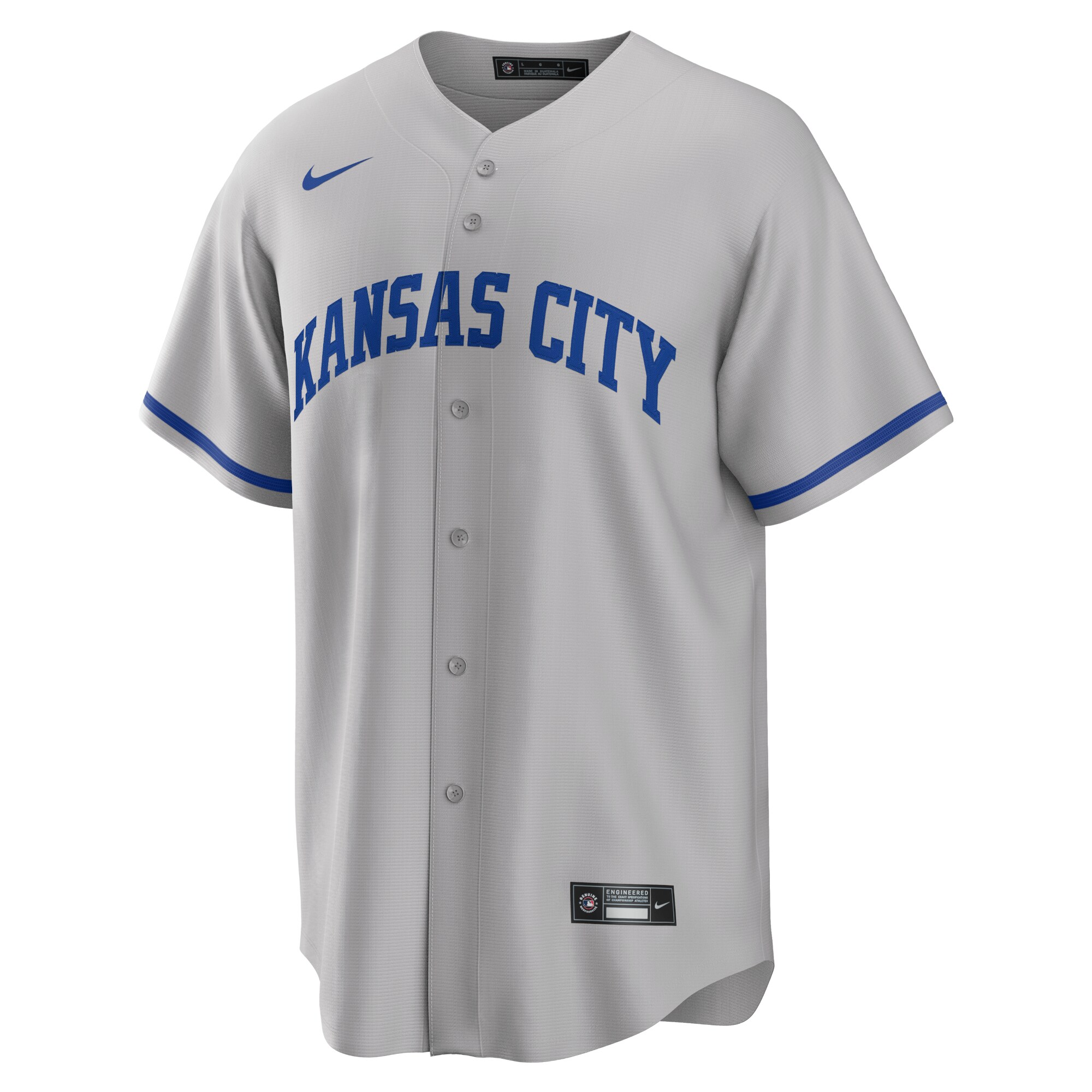 Kansas City Royals Nike Road Replica Team Jersey – Gray