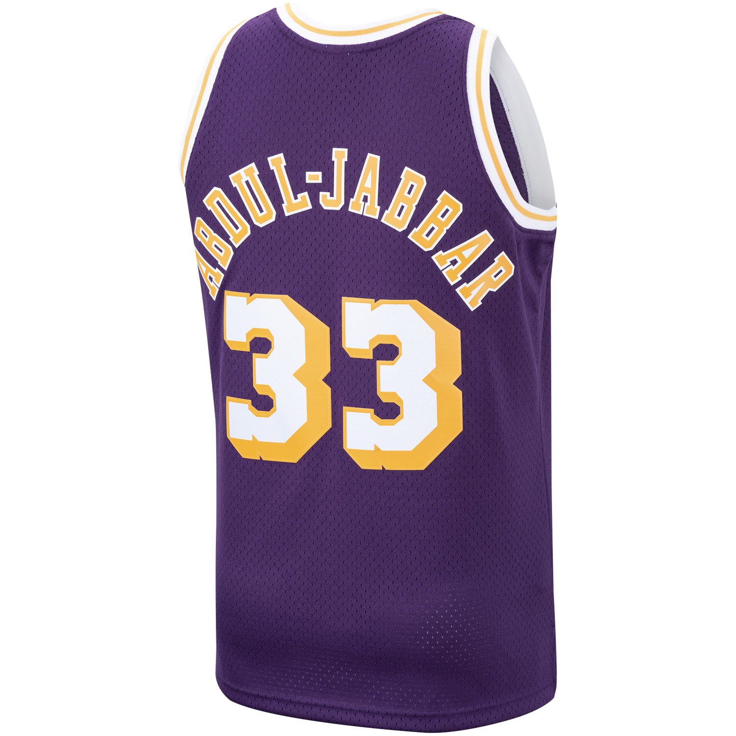 Kareem Abdul-Jabbar Los Angeles Lakers Mitchell & Ness Hardwood Classics Swingman Jersey – Purple Clowdercats