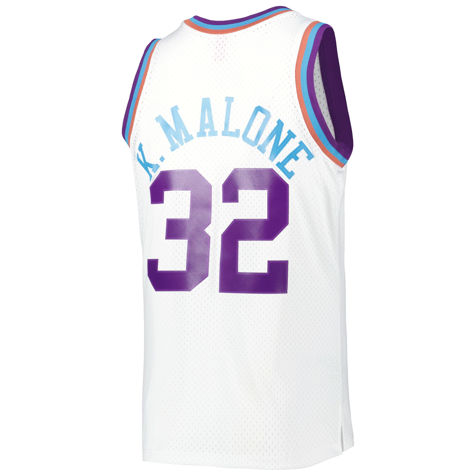 Karl Malone Utah Jazz Mitchell & Ness 1991/92 Hardwood Classics Reload 3.0 Swingman Jersey – White Clowdercats