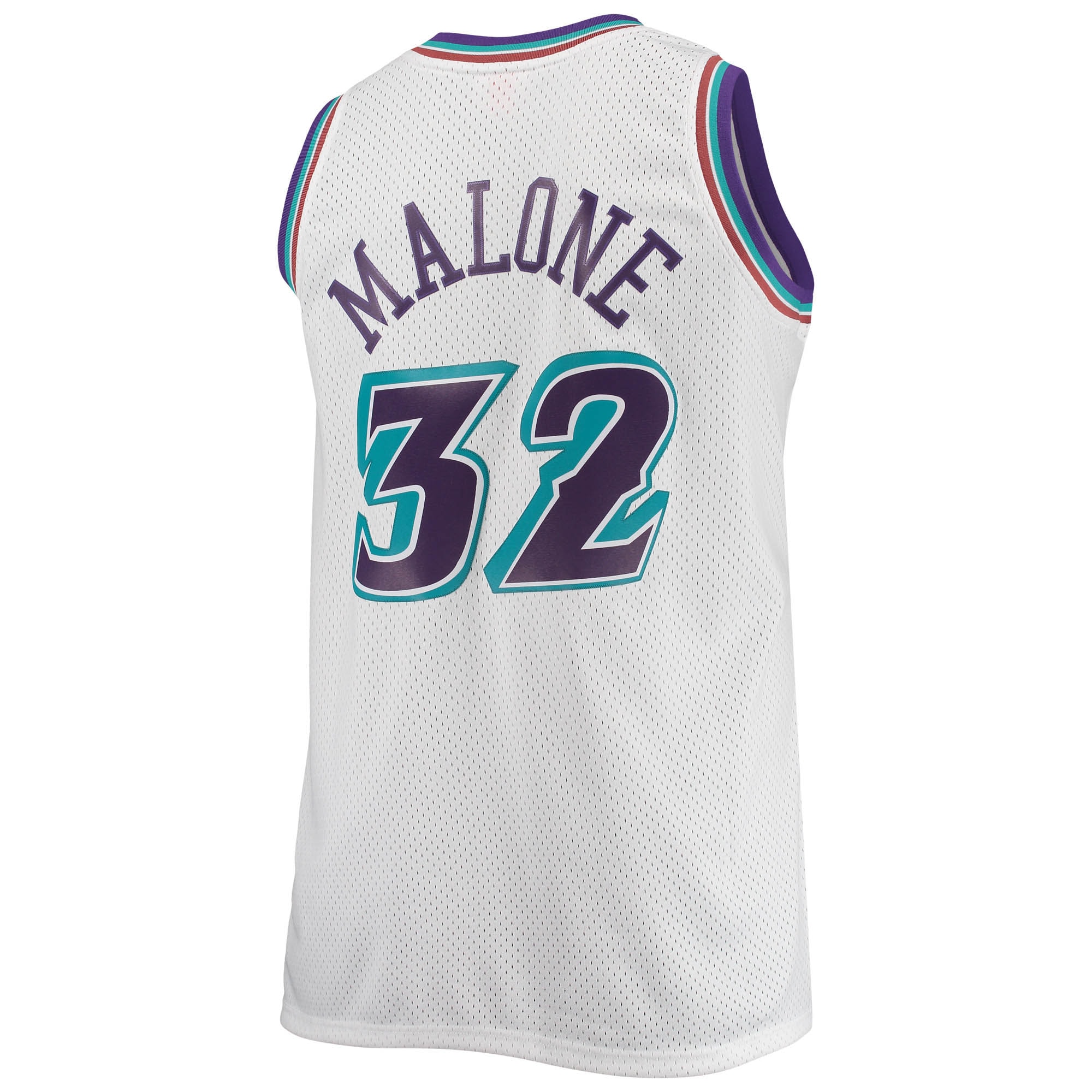 Karl Malone Utah Jazz Mitchell & Ness 1996/97 Big & Tall Hardwood Classics Swingman Jersey – White Clowdercats