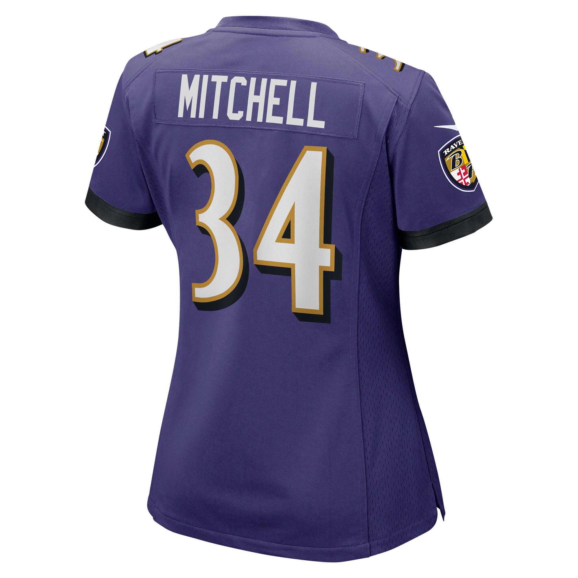 Keaton Mitchell Baltimore Ravens Nike Women’s Game Jersey – Purple Clowdercats