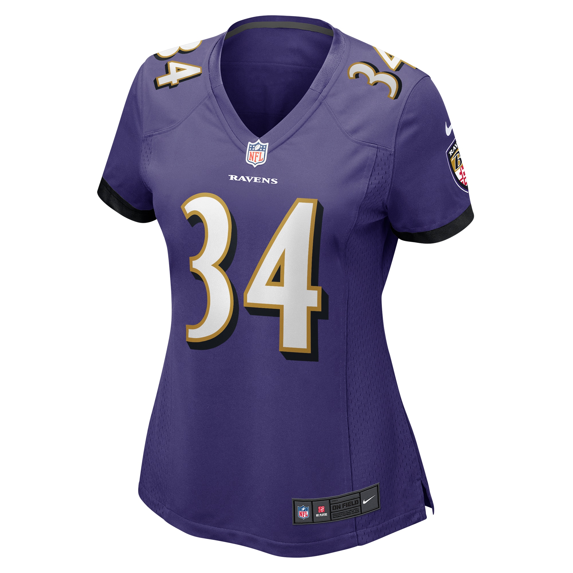 Keaton Mitchell Baltimore Ravens Nike Women’s Game Jersey – Purple Clowdercats