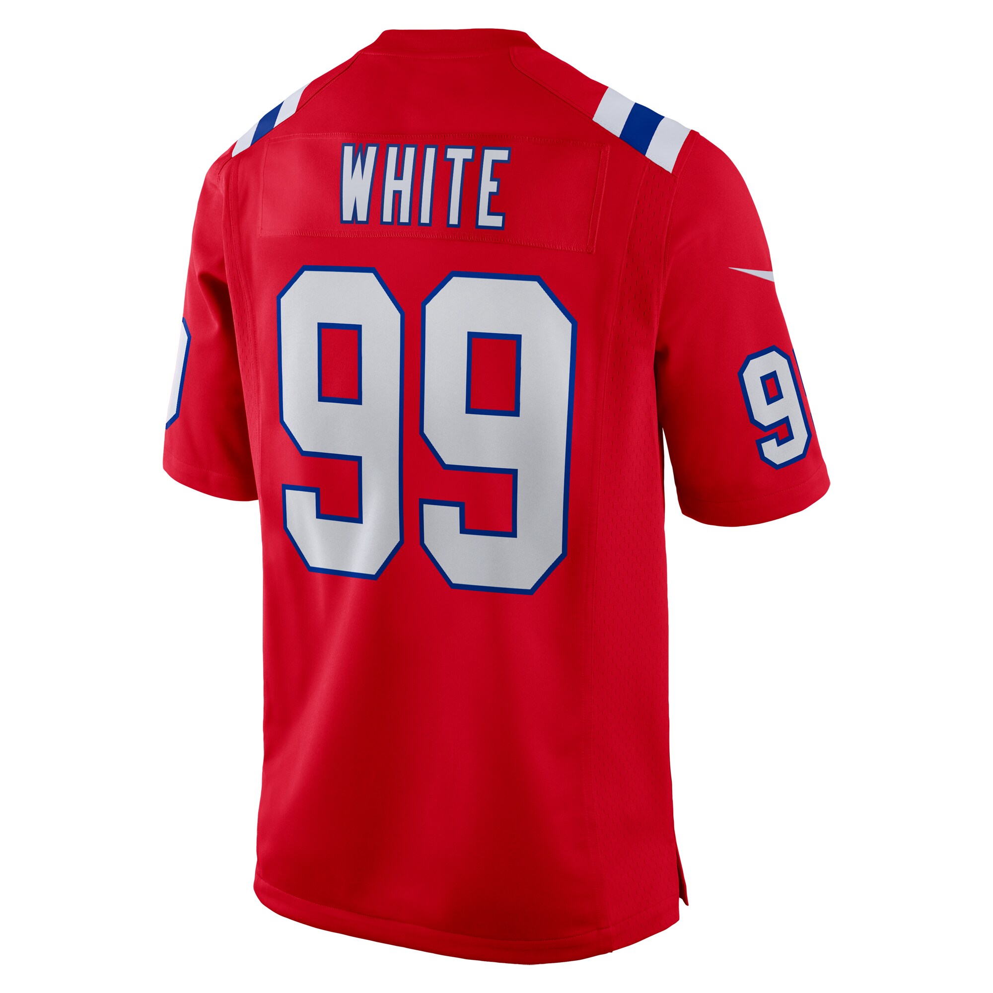 Keion White New England Patriots Nike Alternate Game Jersey – Red Clowdercats