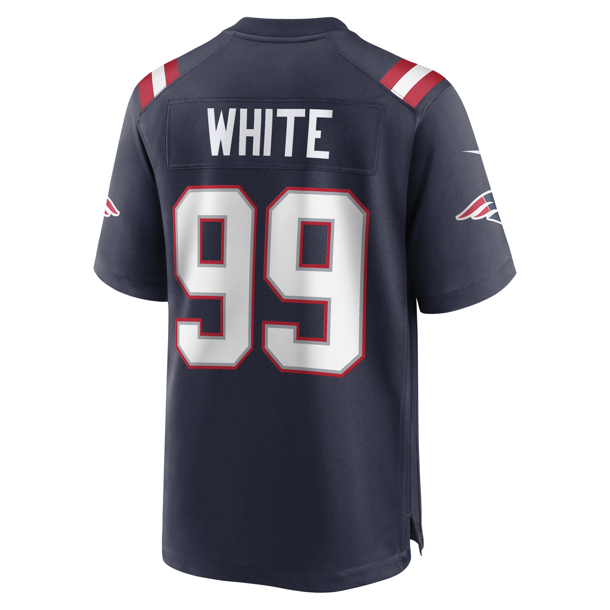 Keion White New England Patriots Nike Game Jersey – Navy Clowdercats