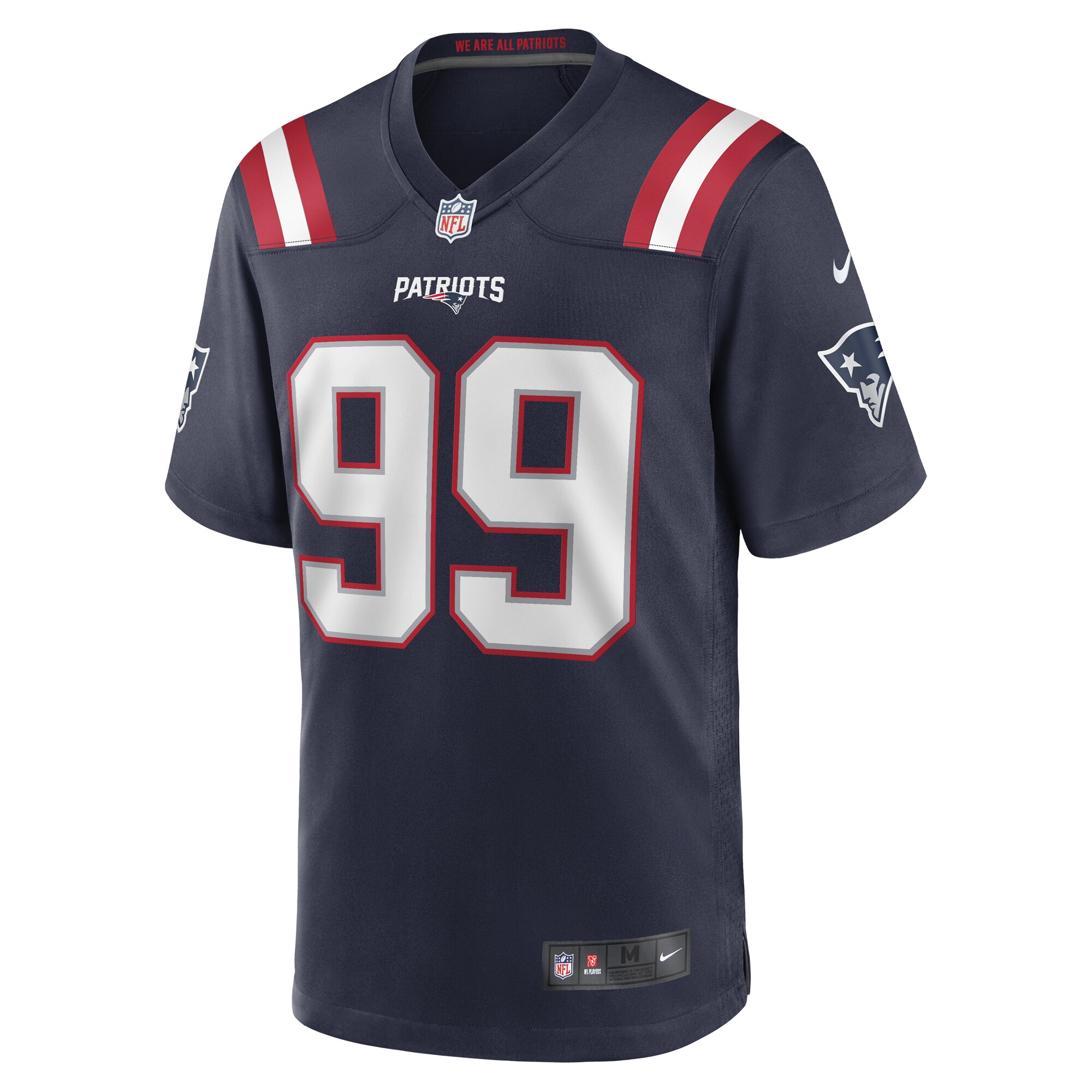 Keion White New England Patriots Nike Game Jersey – Navy Clowdercats