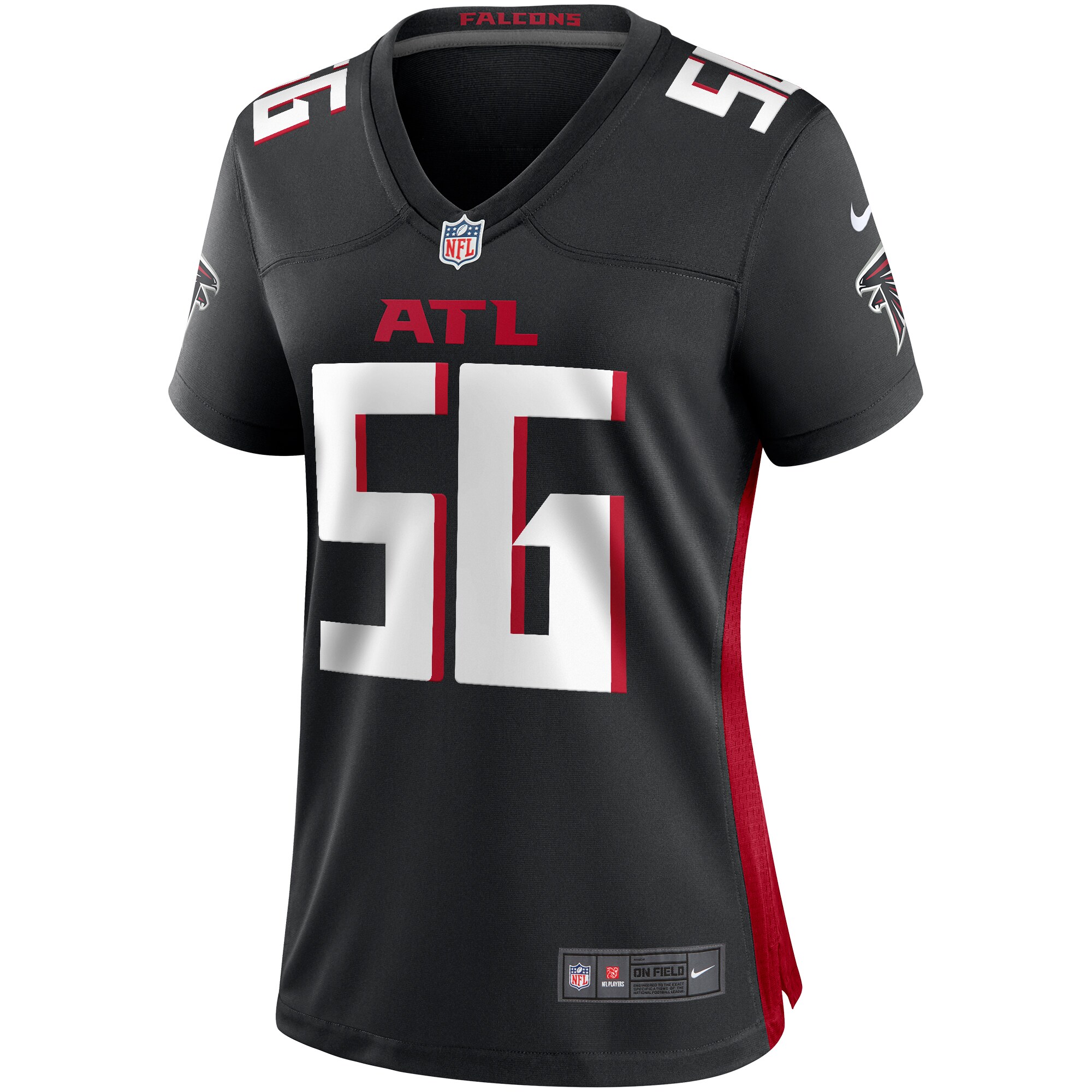 Keith Brooking Atlanta Falcons Nike Women’s Game Retired Player Jersey – Black Clowdercats