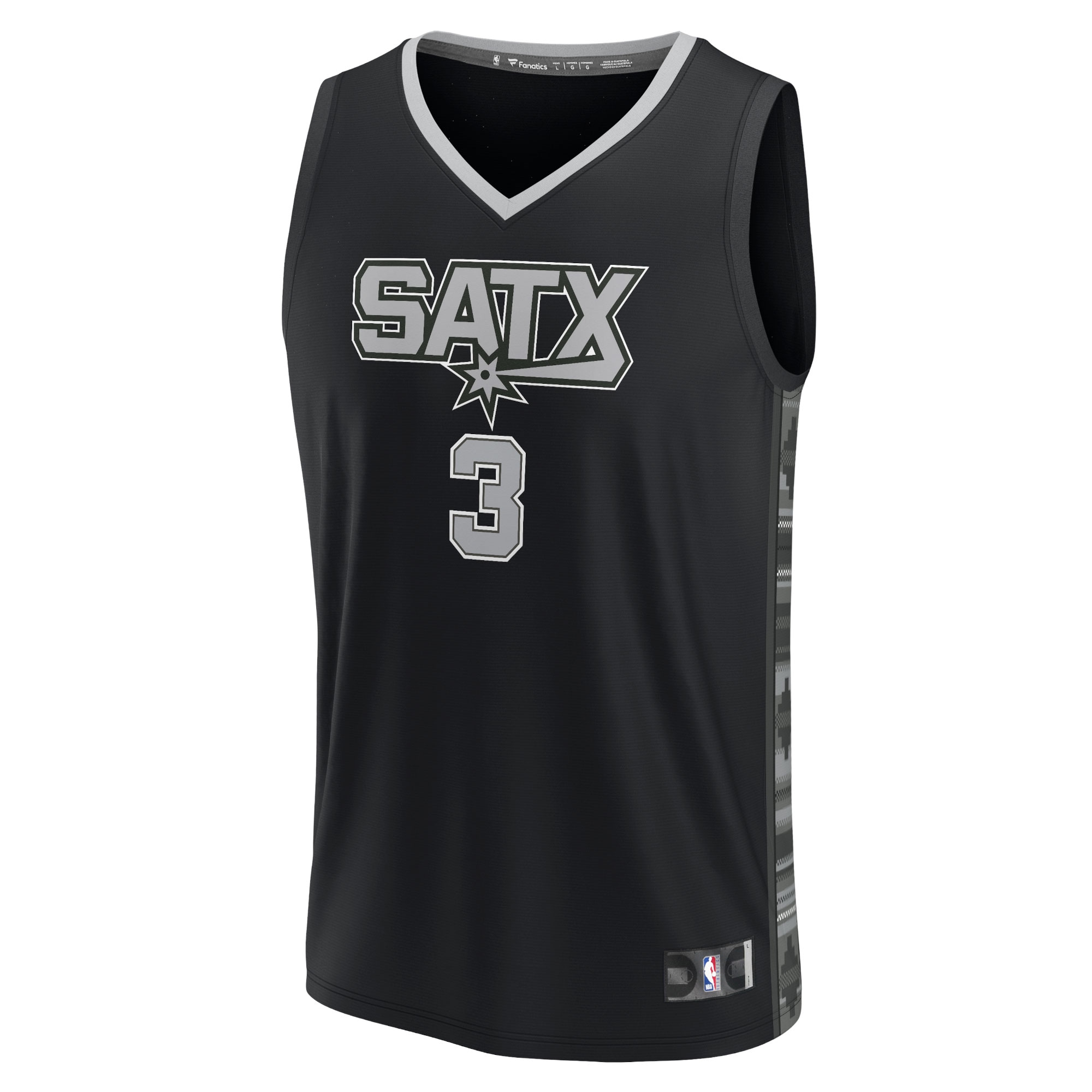 Keldon Johnson San Antonio Spurs Fanatics Fast Break Replica Player Jersey – Statement Edition – Black Clowdercats
