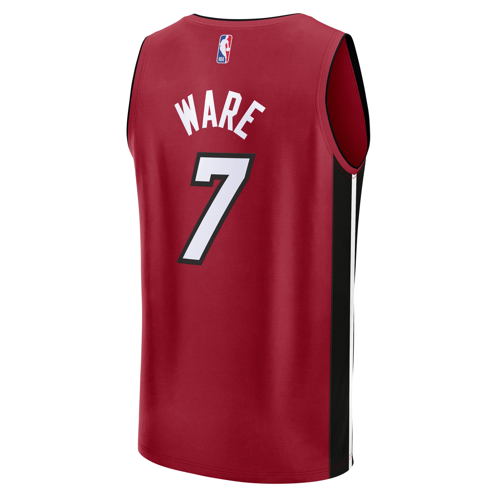 Kel’el Ware Miami Heat Fanatics Fast Break Player Jersey – Statement Edition – Red Clowdercats