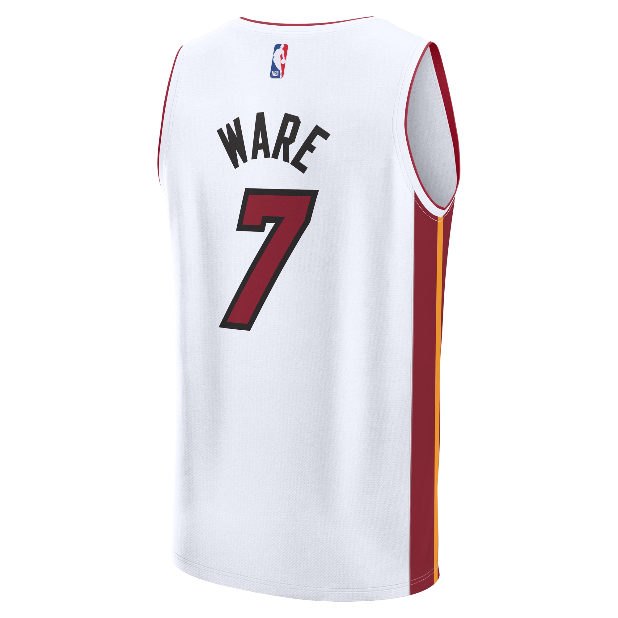 Kel’el Ware Miami Heat Fanatics Fast Break Replica Player Jersey – Association Edition – White Clowdercats