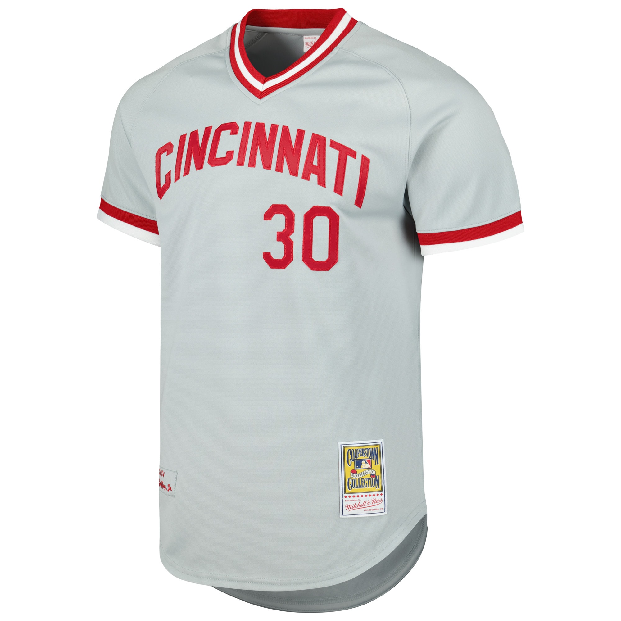 Ken Griffey Jr. Cincinnati Reds Mitchell & Ness 2004 Cooperstown Collection Authentic Throwback Jersey – Gray