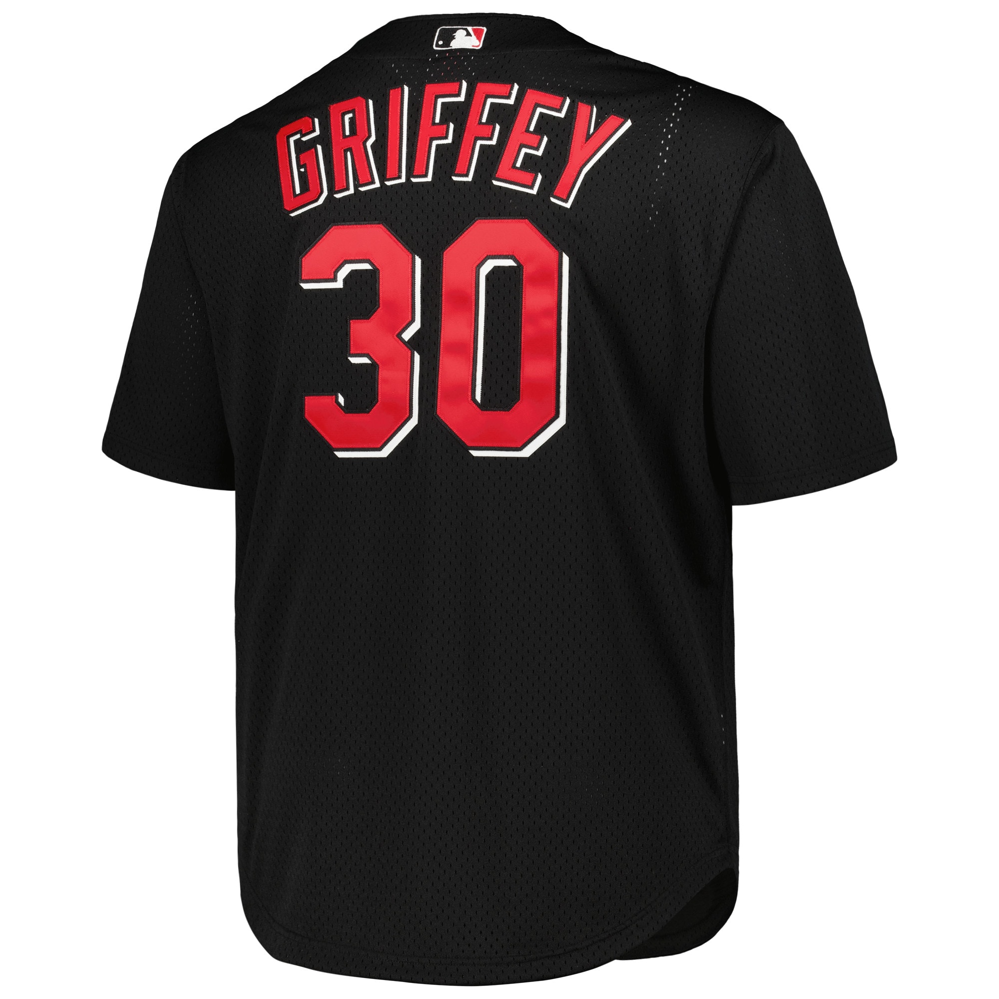 Ken Griffey Jr. Cincinnati Reds Mitchell & Ness Big & Tall Cooperstown Collection Batting Practice Replica Jersey – Black