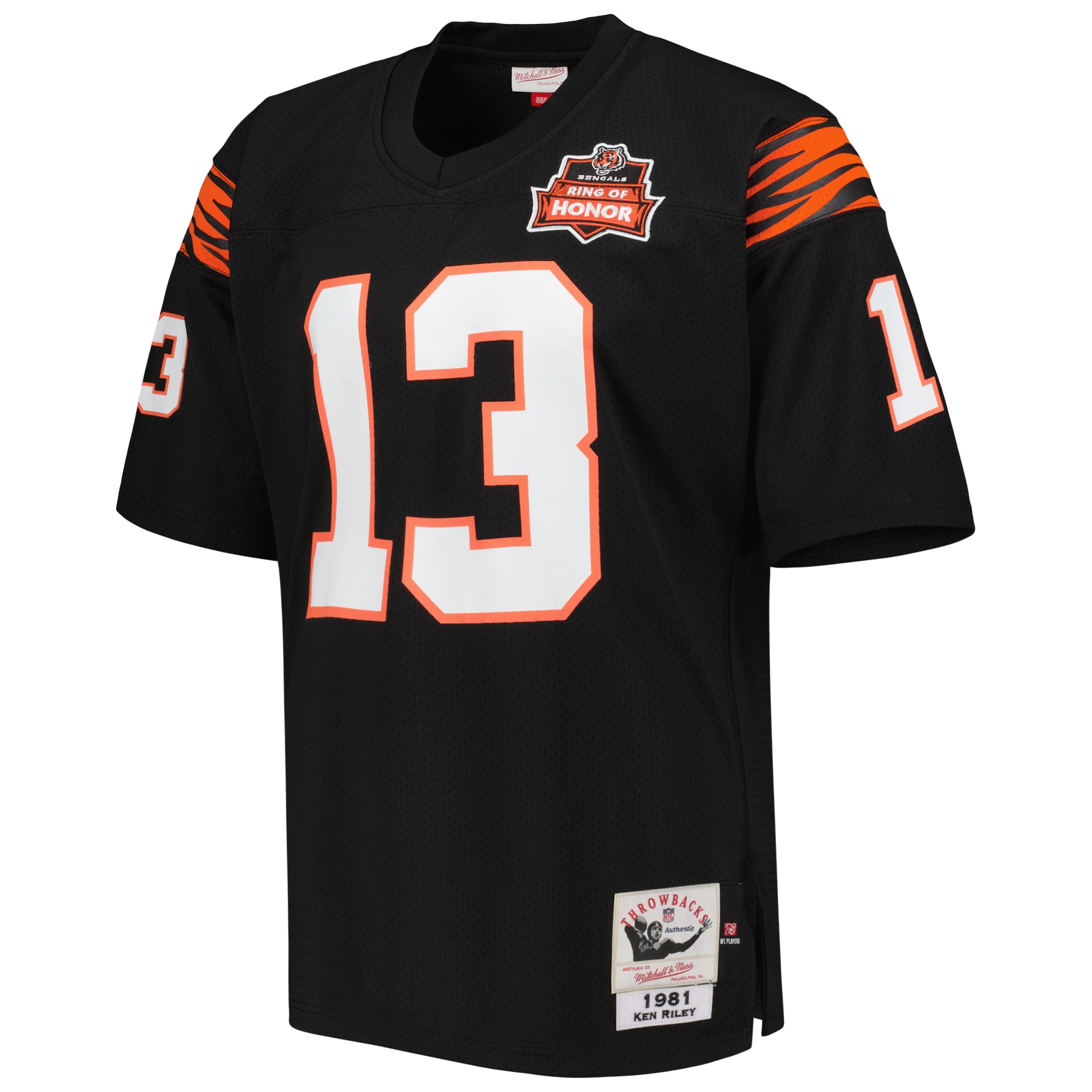 Ken Riley Cincinnati Bengals 1981 Mitchell & Ness Authentic Throwback Retired Player Jersey – Black Clowdercats