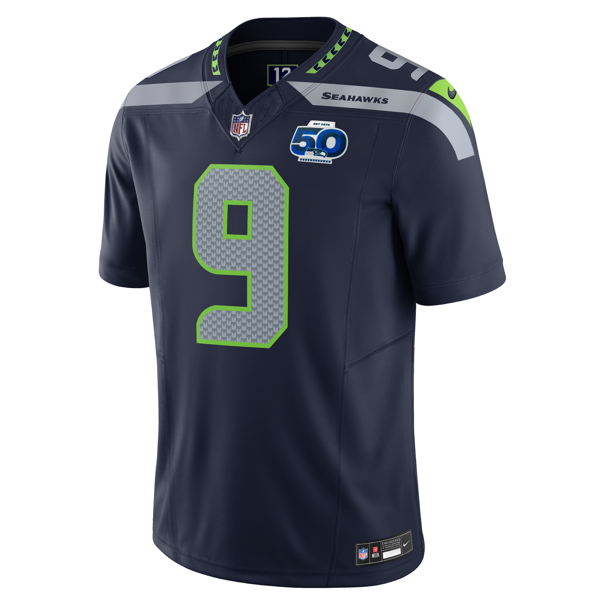 Kenneth Walker III Seattle Seahawks Nike Team 50th Season Vapor F.U.S.E. Limited Jersey – College Navy Clowdercats