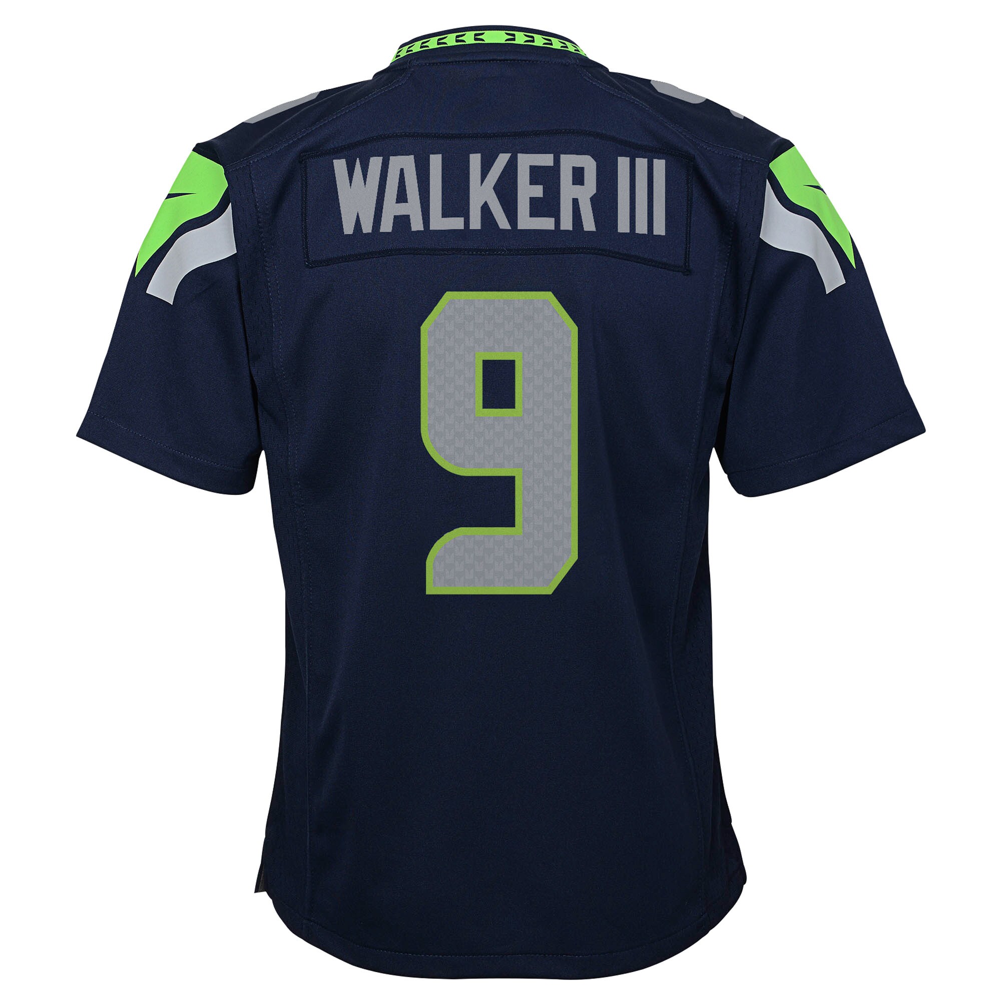Kenneth Walker III Seattle Seahawks Nike Youth Team Game Jersey – College Navy Clowdercats