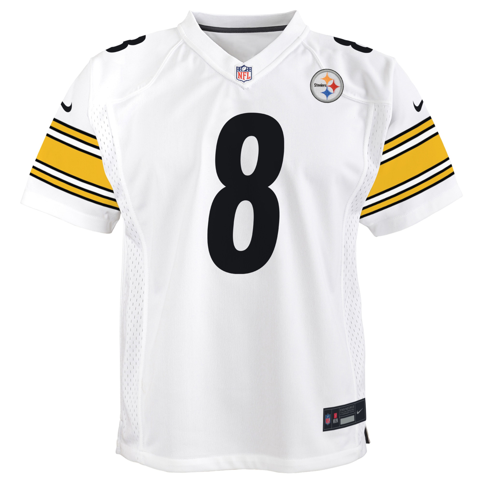 Kenny Pickett Pittsburgh Steelers Nike Youth Game Jersey – White Clowdercats