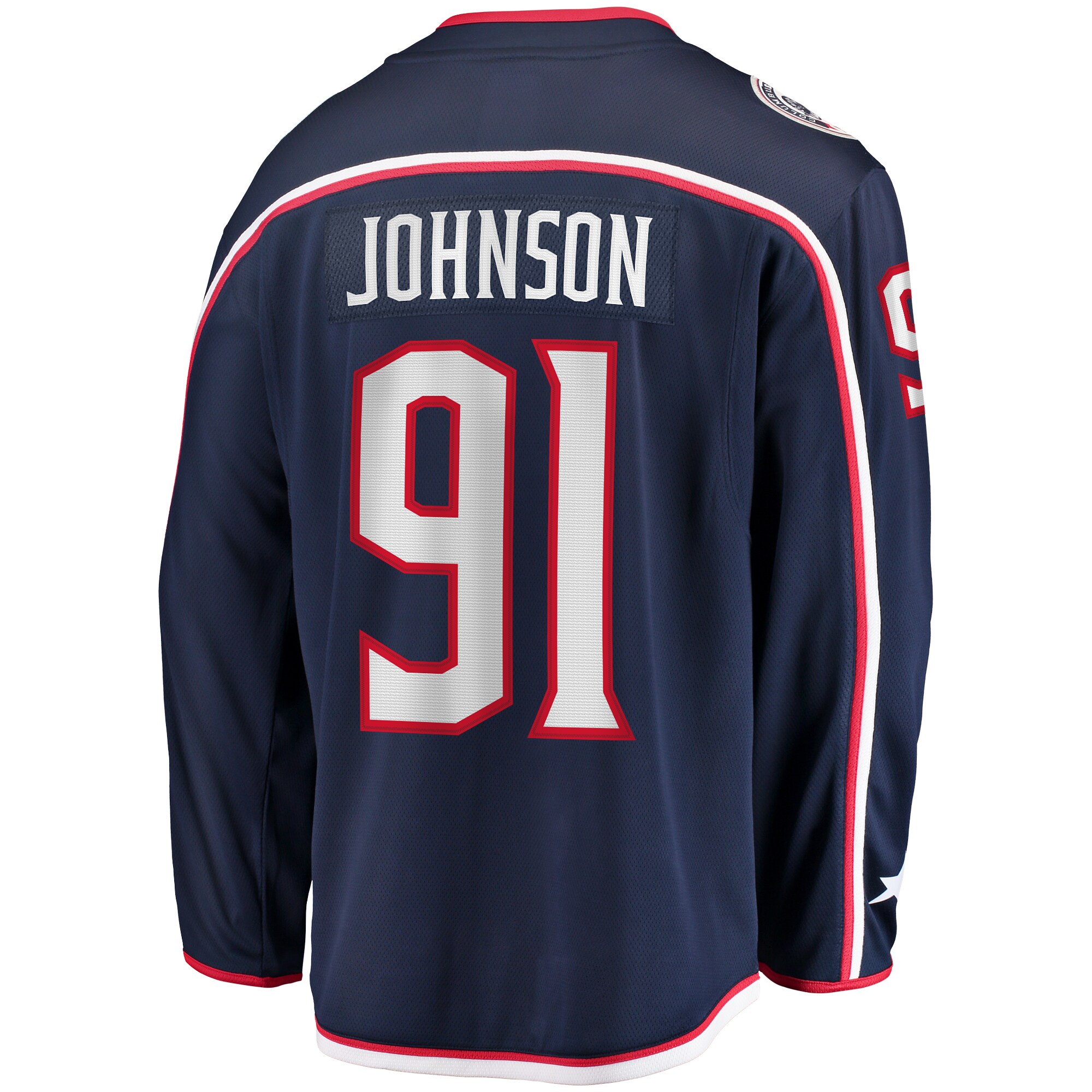 Kent Johnson Columbus Blue Jackets Fanatics Home Breakaway Jersey – Navy Clowdercats