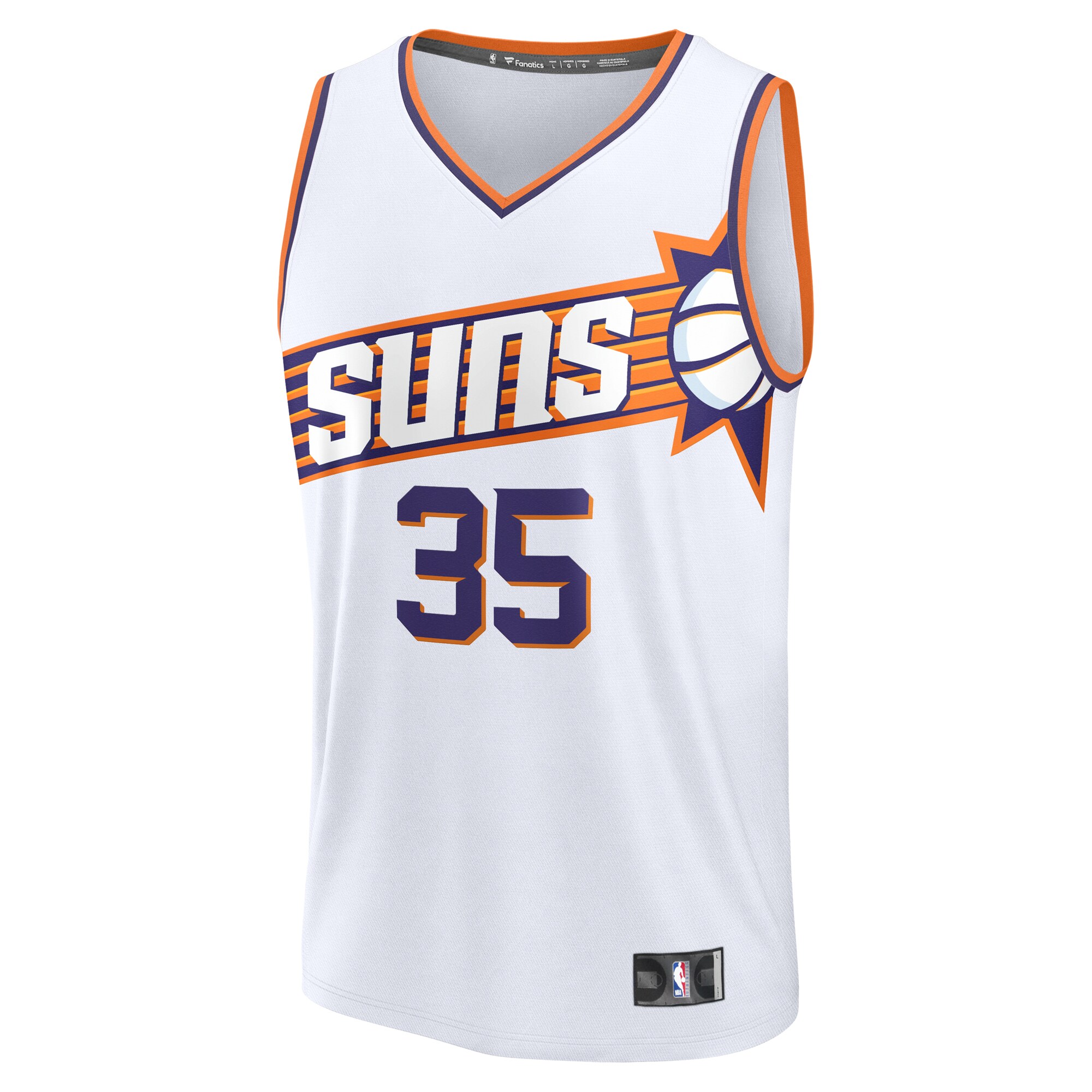 Kevin Durant Phoenix Suns Fanatics Youth Fast Break Replica Player Jersey – Association Edition – White Clowdercats
