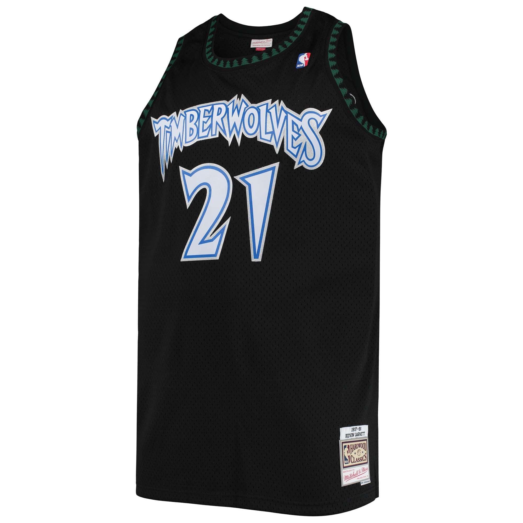 Kevin Garnett Minnesota Timberwolves Mitchell & Ness 1997/98 Big & Tall Hardwood Classics Swingman Jersey – Black Clowdercats