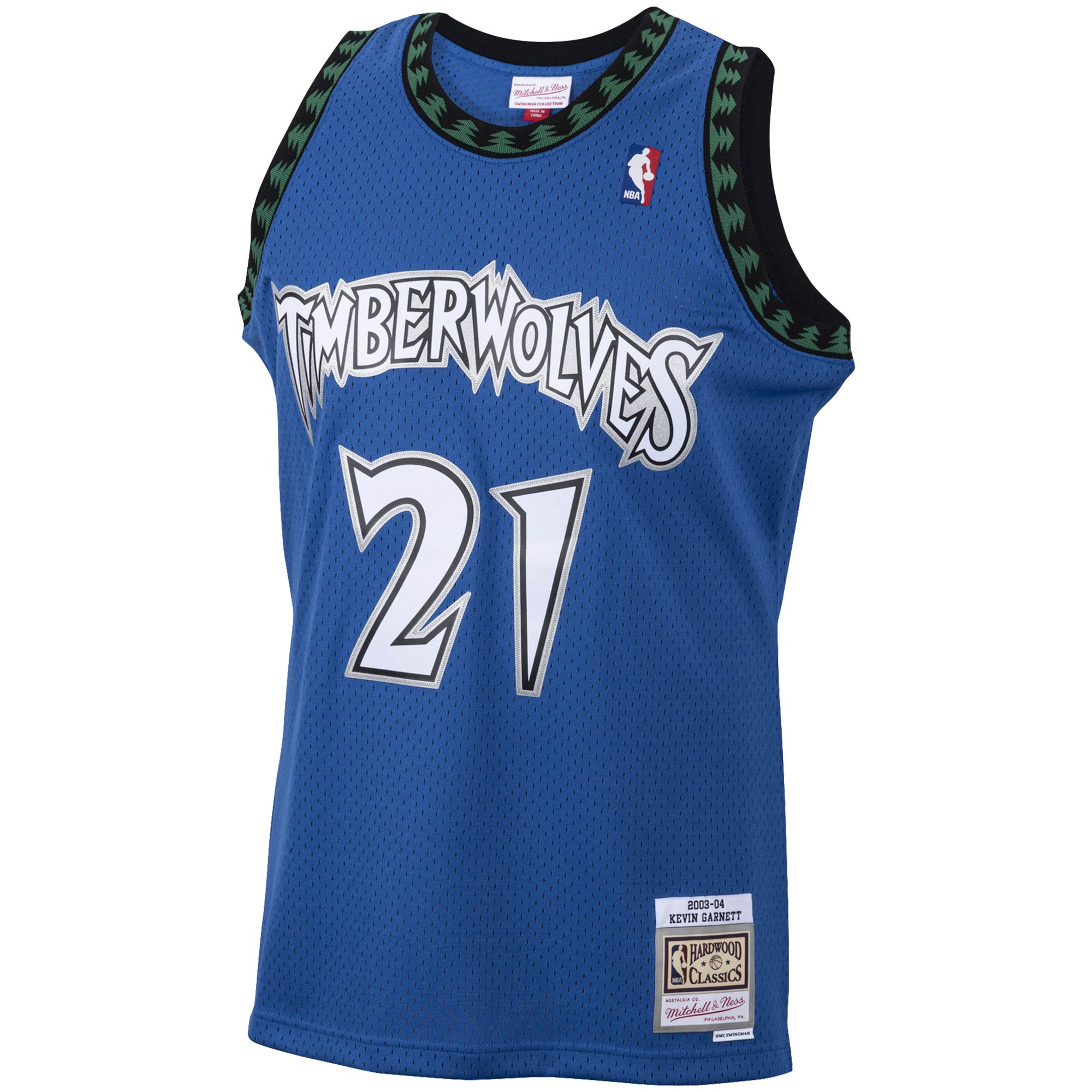 Kevin Garnett Minnesota Timberwolves Mitchell & Ness 2003/04 Hardwood Classics Swingman Jersey – Blue Clowdercats