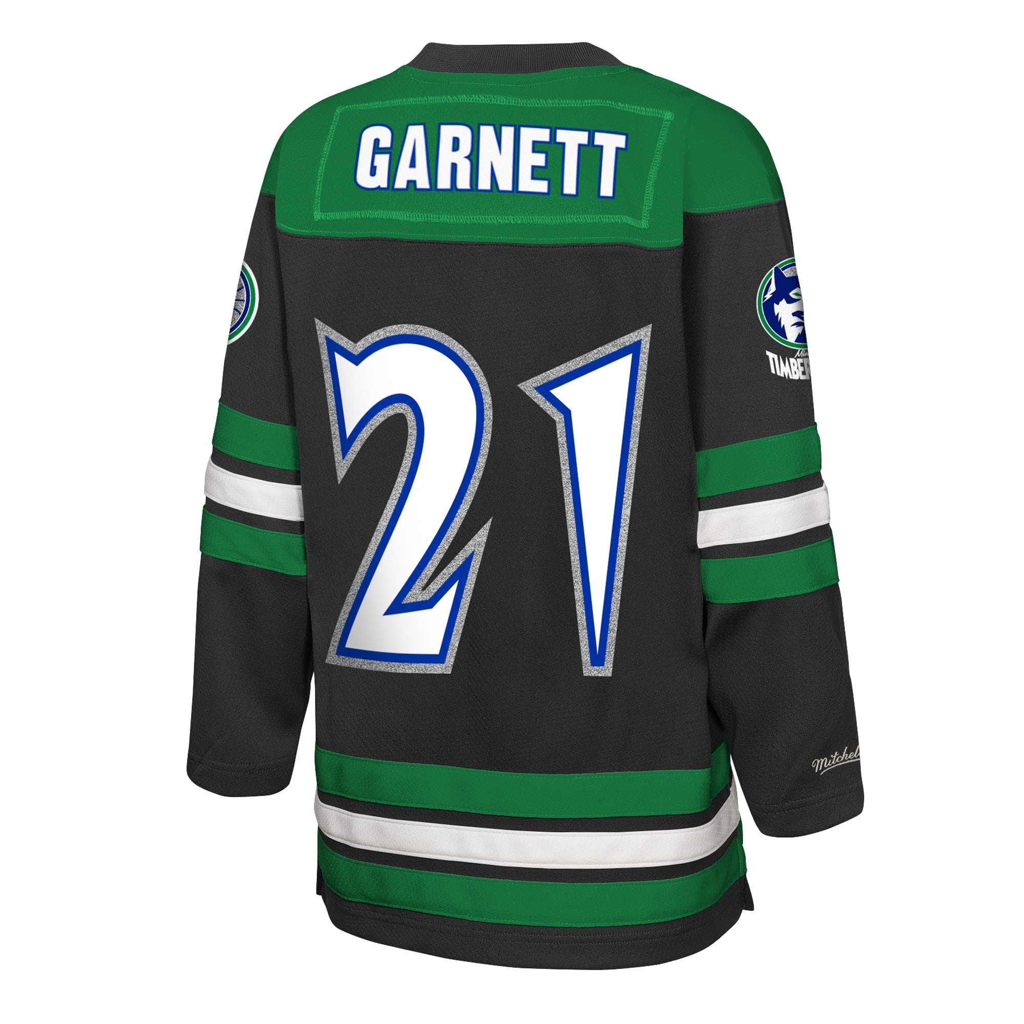 Kevin Garnett Minnesota Timberwolves Mitchell & Ness Youth Maxxed Out 2.0 Fashion Hockey Jersey – Black Clowdercats