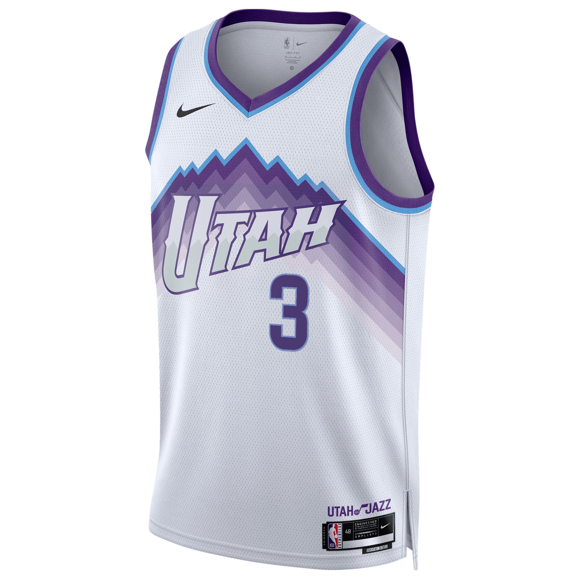 Keyonte George Utah Jazz Nike Unisex Swingman Jersey – Association Edition – White Clowdercats