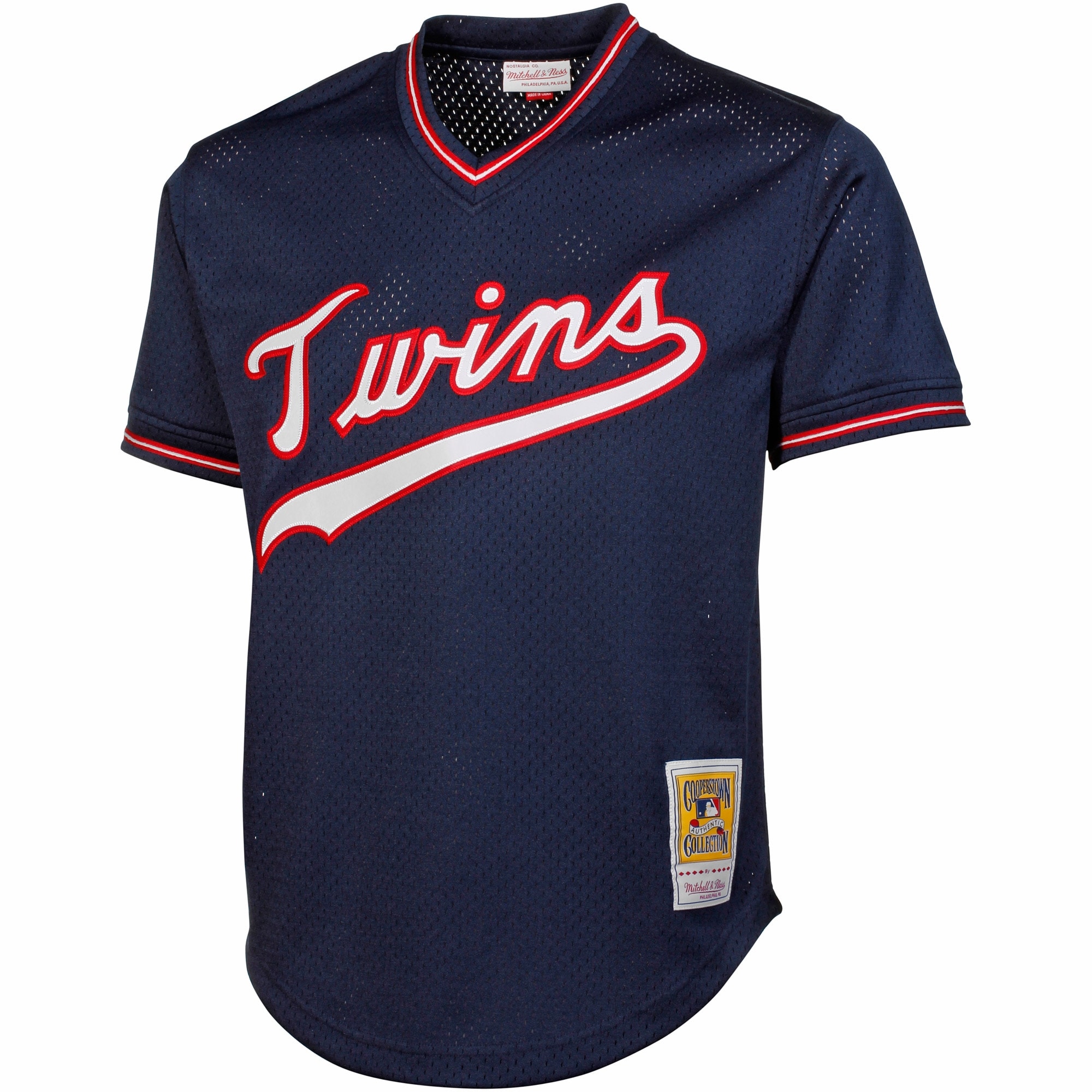 Kirby Puckett Minnesota Twins Mitchell & Ness 1985 Authentic Cooperstown Collection Mesh Batting Practice Jersey – Navy