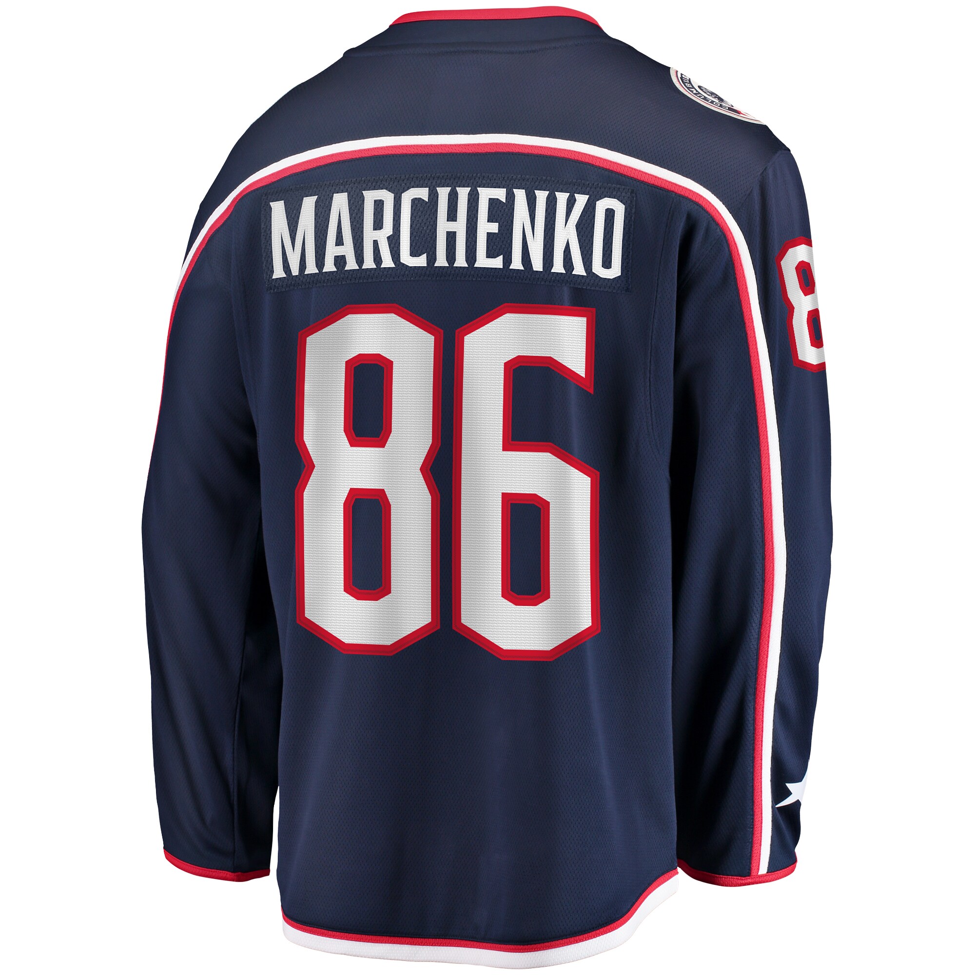 Kirill Marchenko Columbus Blue Jackets Fanatics Home Breakaway Jersey – Navy Clowdercats