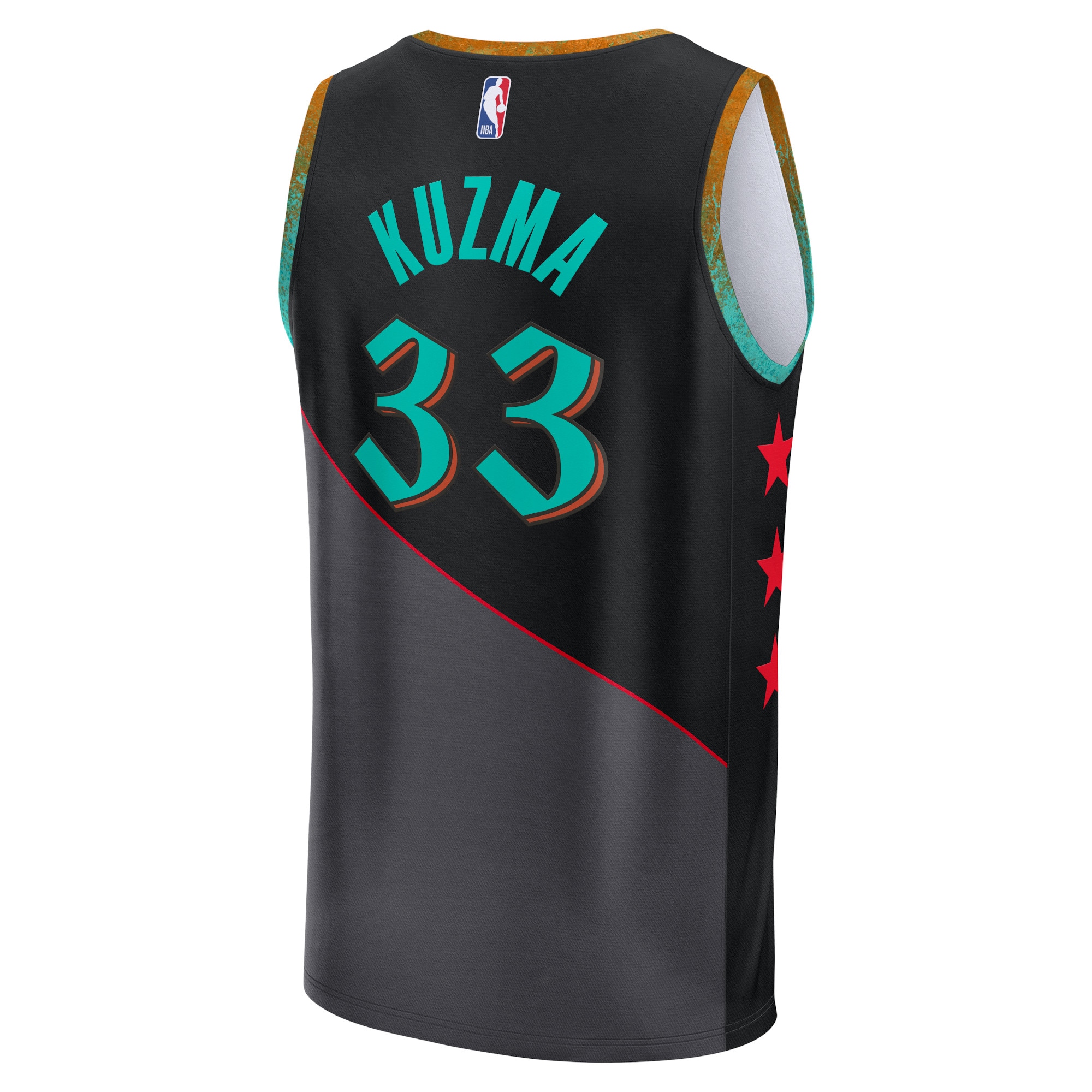 Kyle Kuzma Washington Wizards Fanatics Youth 2023/24 Fast Break Jersey – Black – City Edition Clowdercats