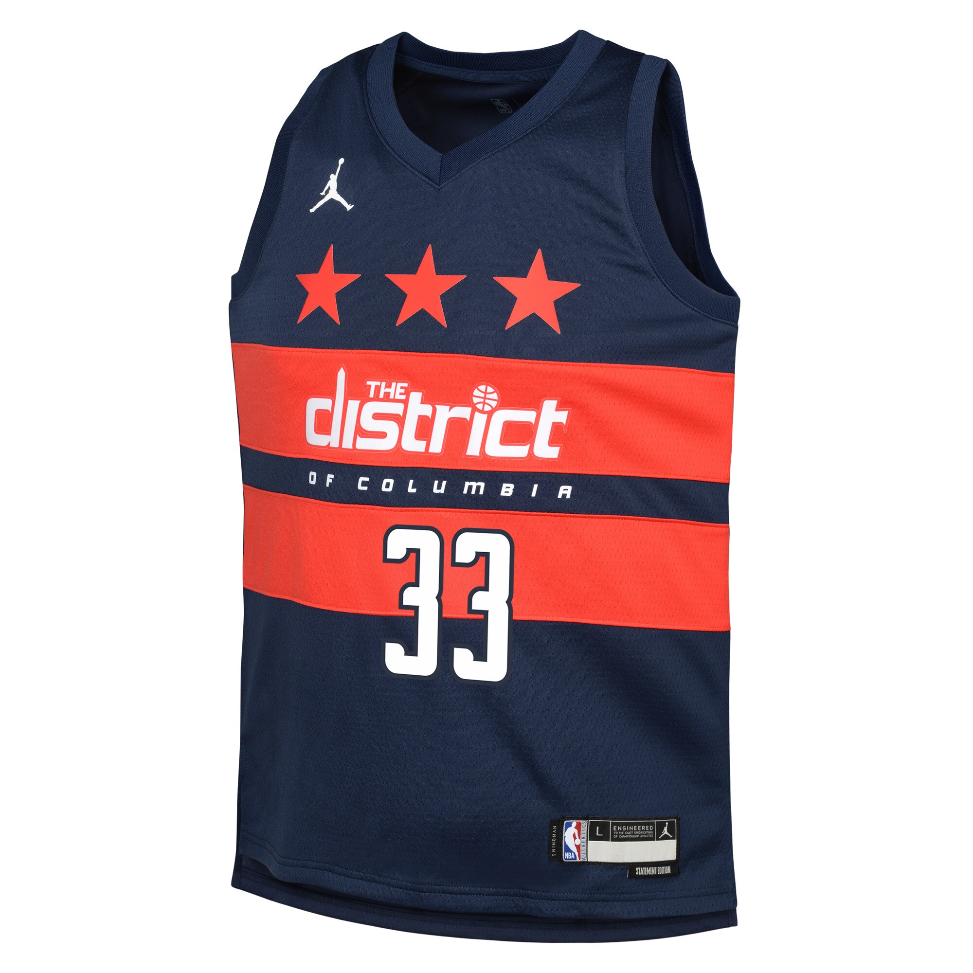 Kyle Kuzma Washington Wizards Jordan Brand Youth Swingman Jersey – Statement Edition – Navy Clowdercats