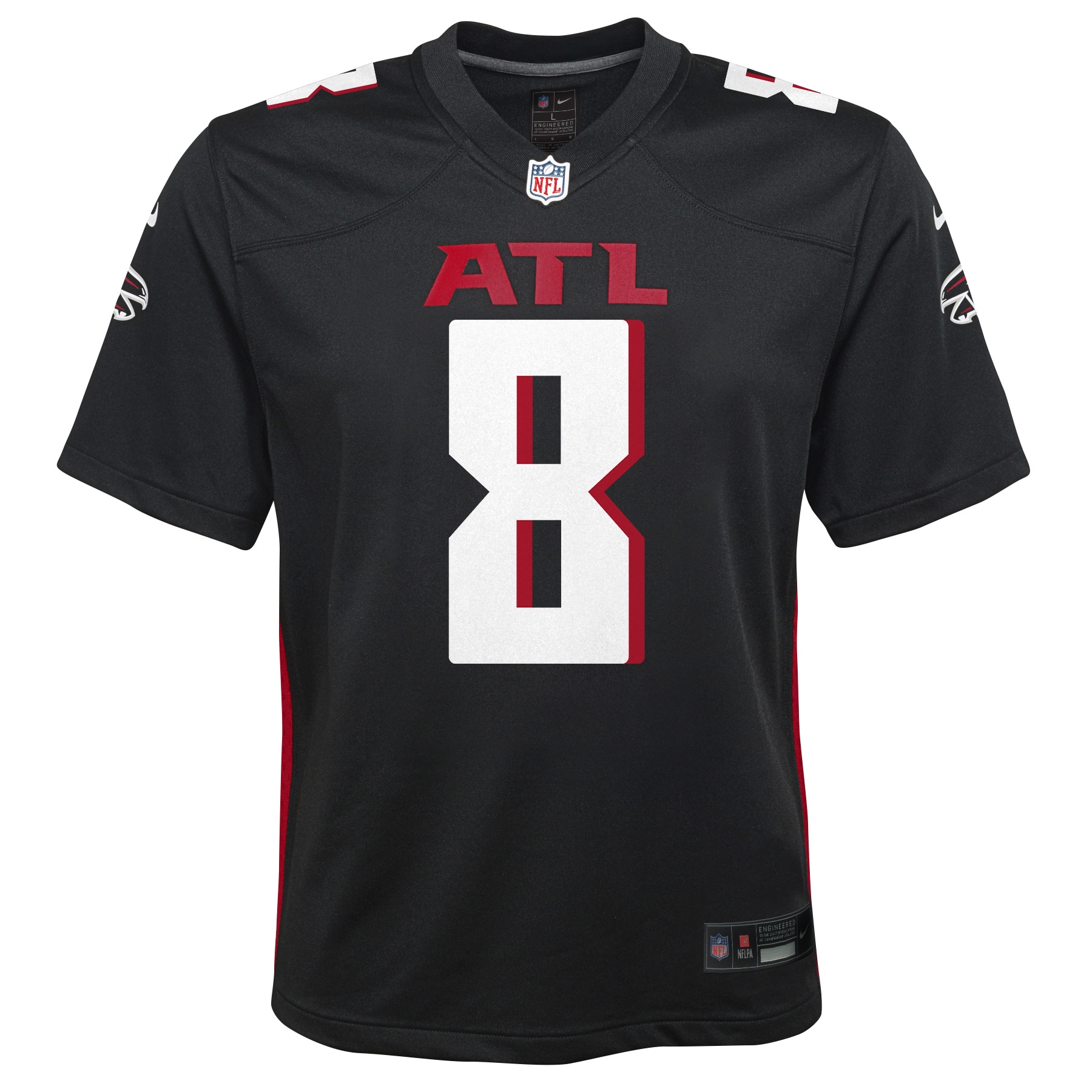 Kyle Pitts Sr. Atlanta Falcons Nike Youth Game Jersey – Black Clowdercats