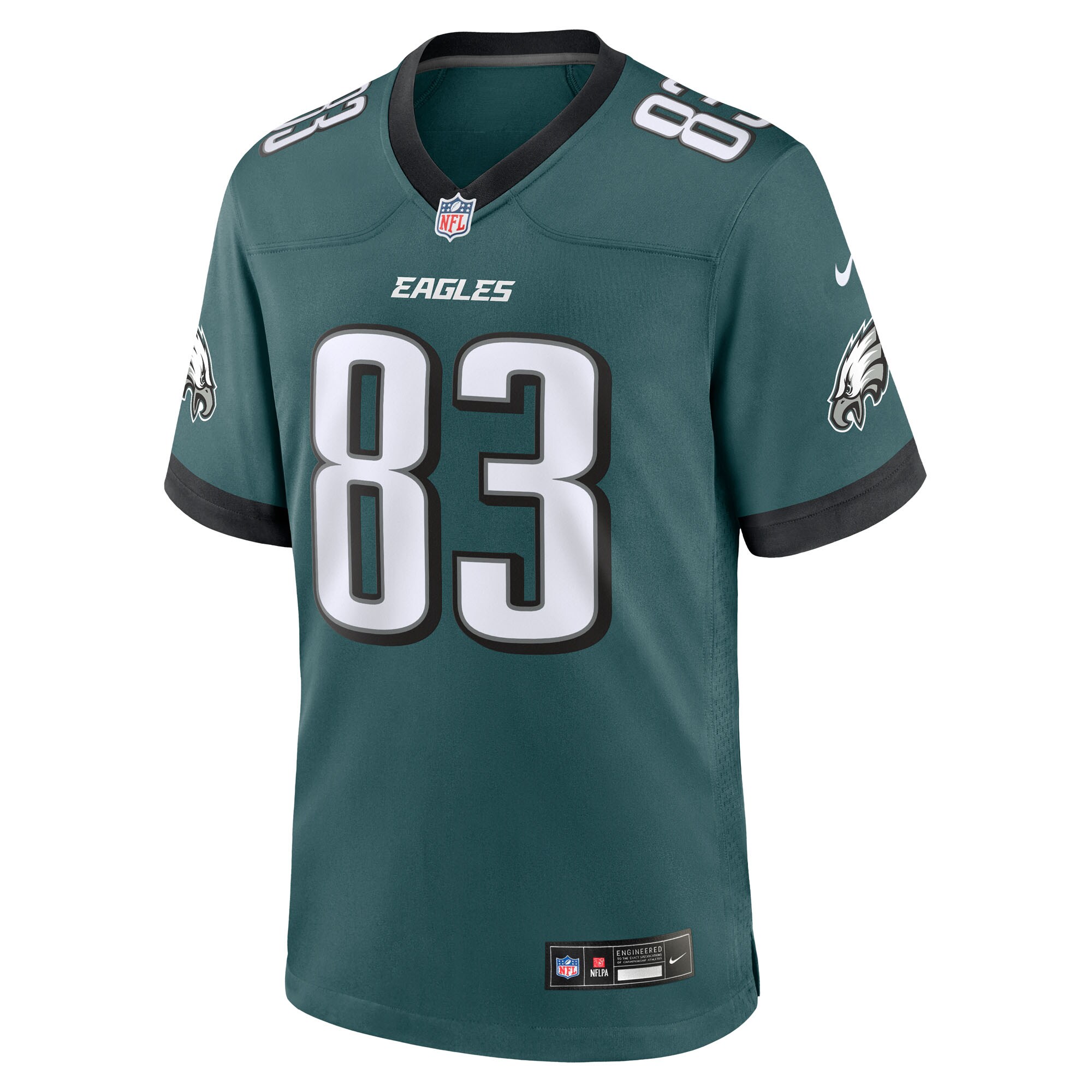 Kylen Granson Philadelphia Eagles Nike Team Game Jersey – Midnight Green Clowdercats