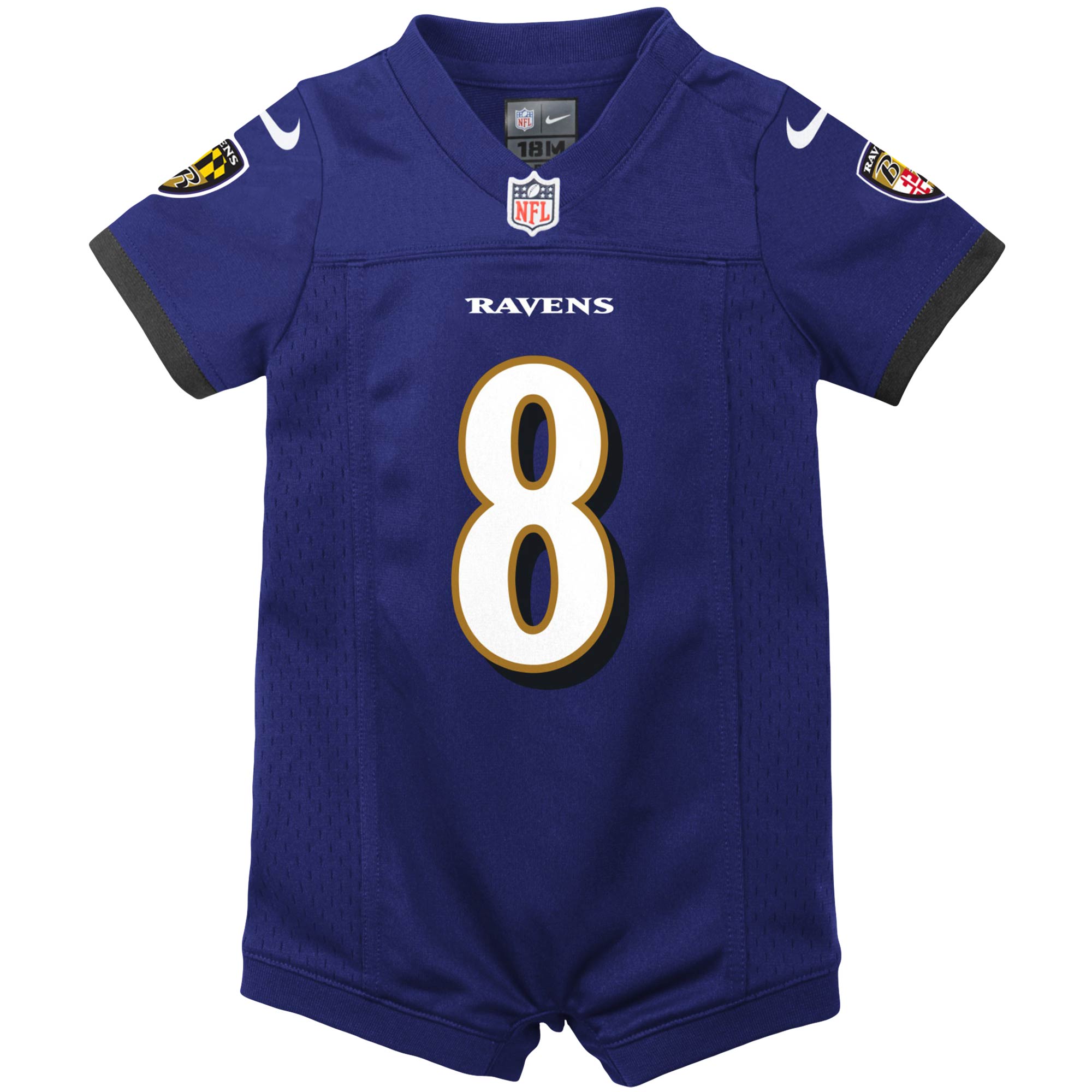Lamar Jackson Baltimore Ravens Nike Newborn & Infant Romper Jersey – Purple Clowdercats